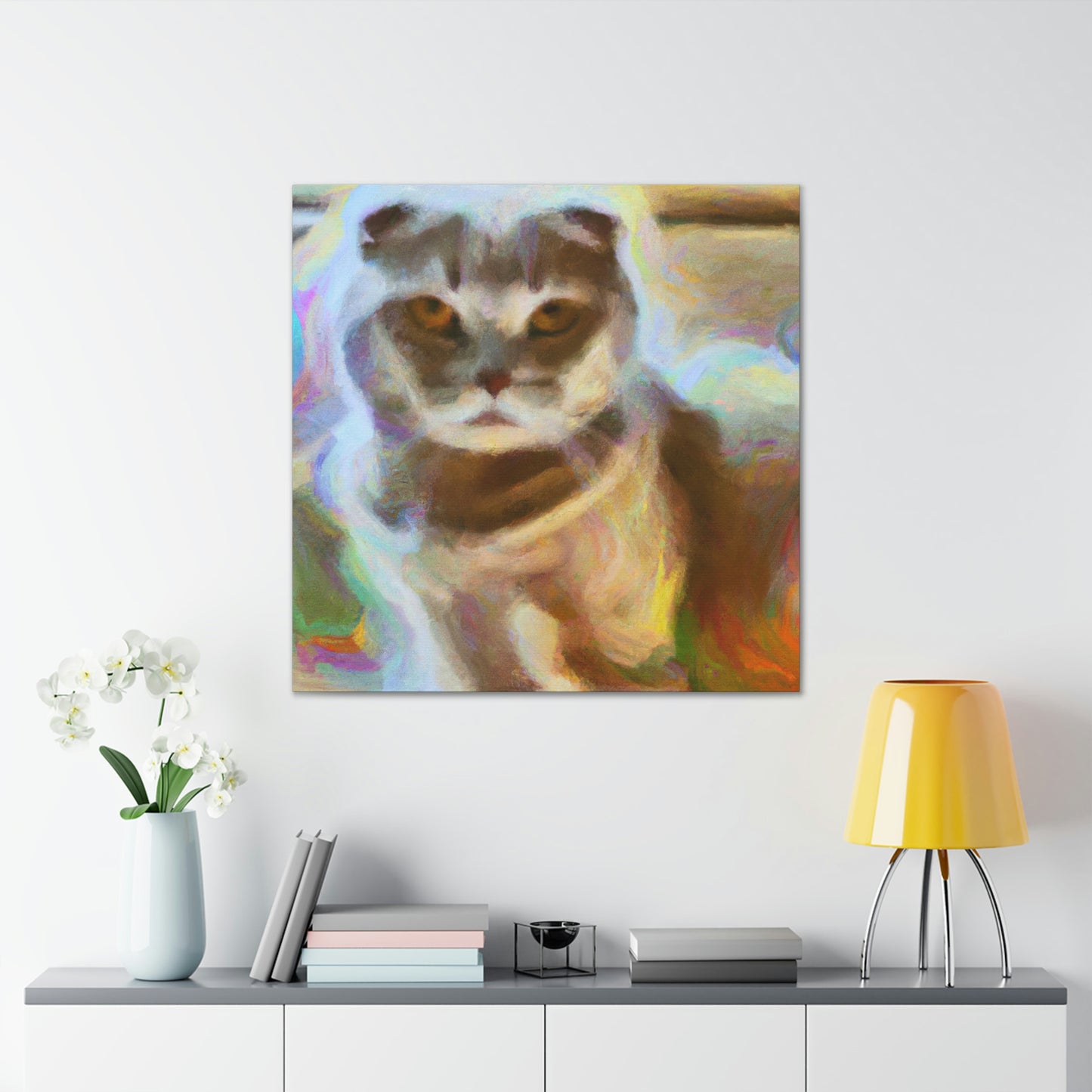 "Cat in Fauvist Hues" - Canvas