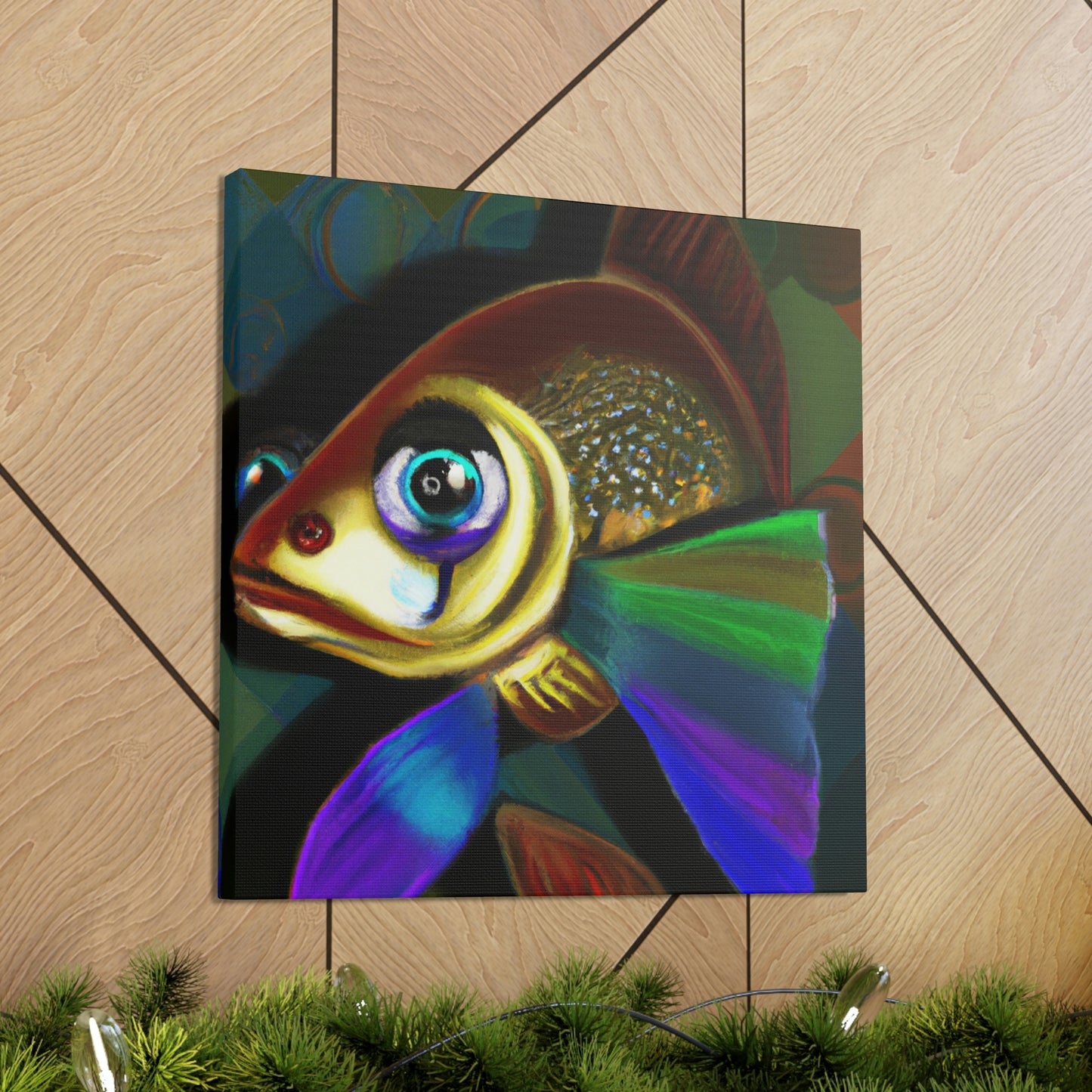 Guppy Art Deco Swirl - Canvas