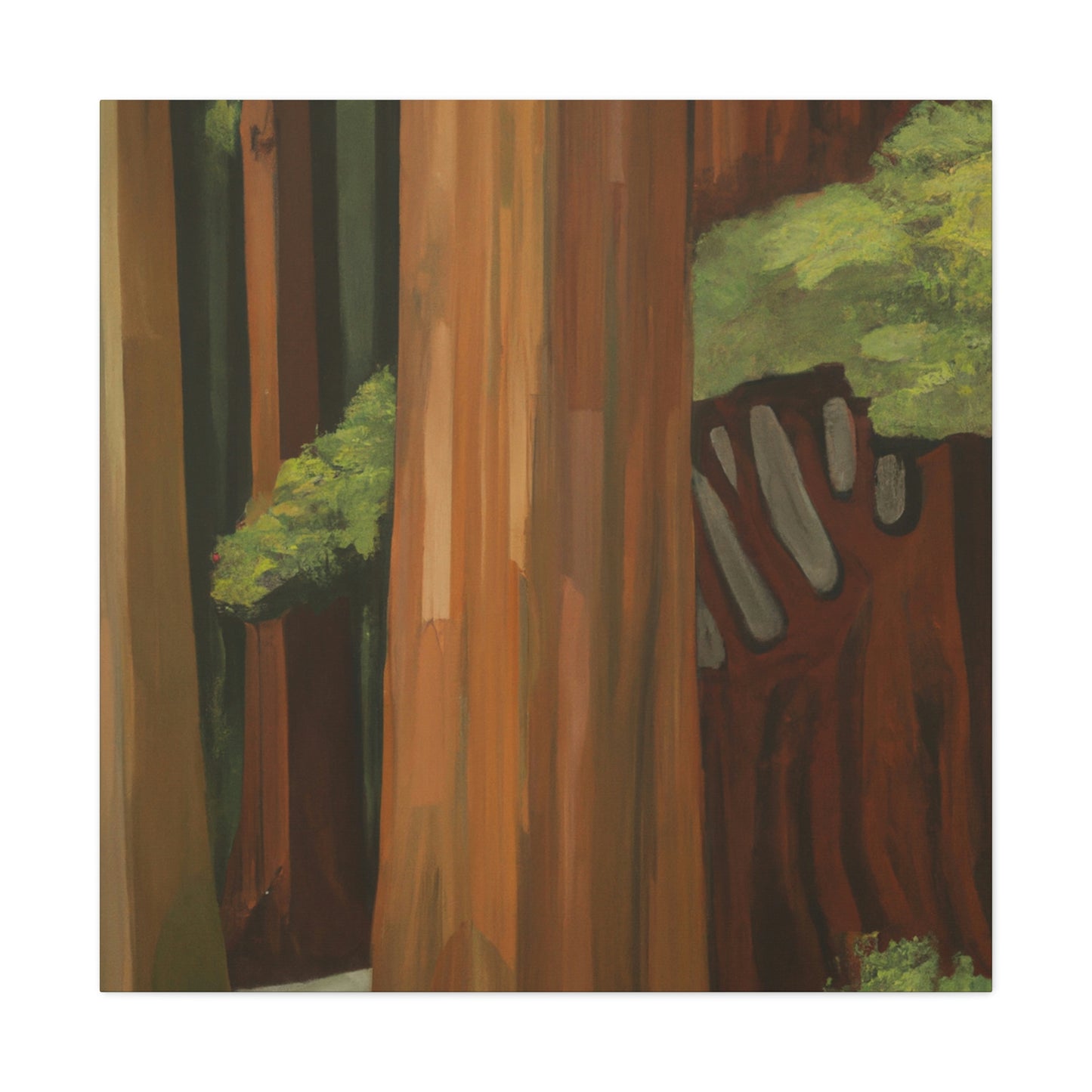 "Redwood Tree in Deco" - Canvas