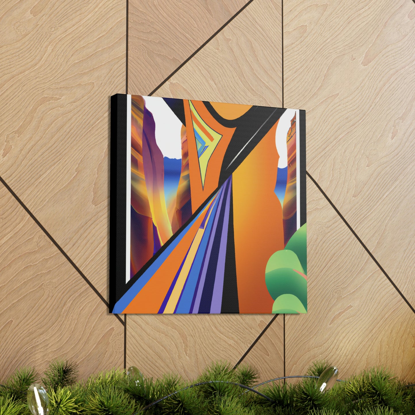 "Deco Grandeur of Canyons" - Canvas