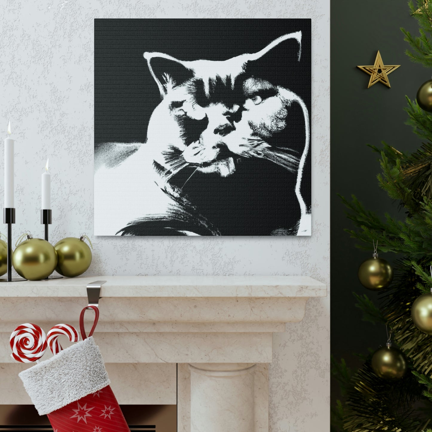 "Pop Britannia Cat Portrait" - Canvas