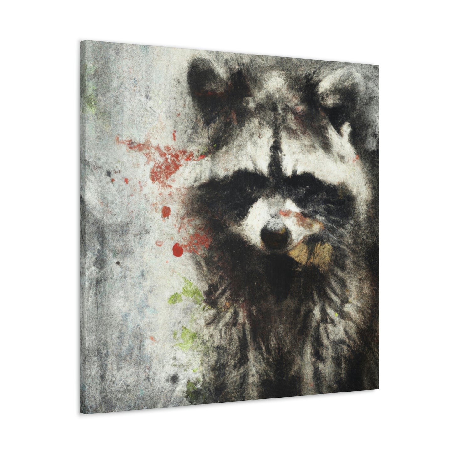 Raccoon in Reflection - Canvas