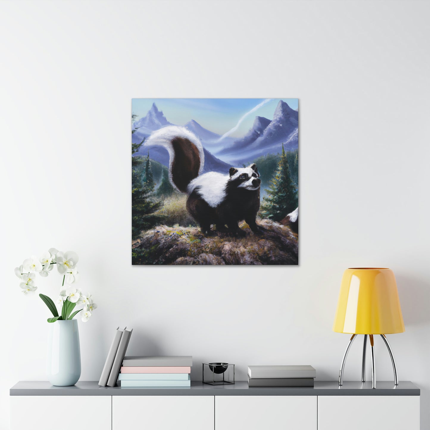 Skunk in Baroque. - Canvas