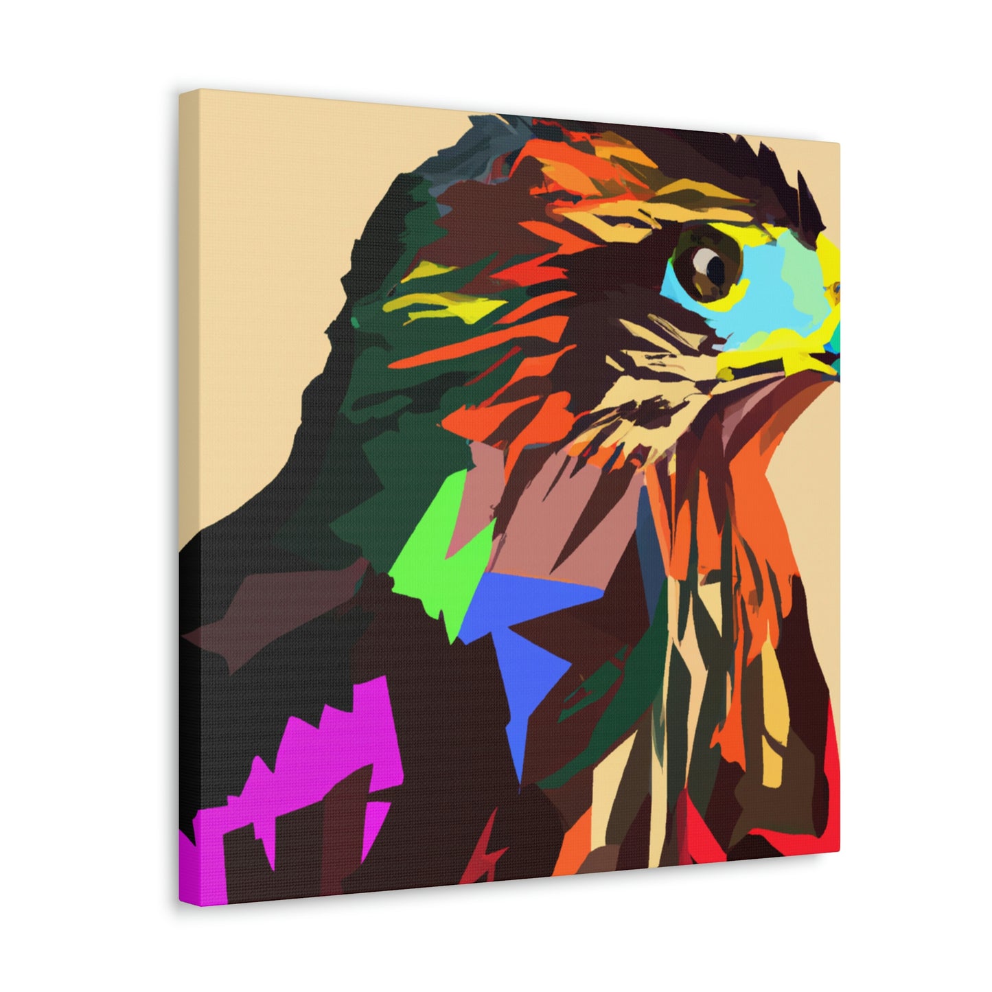 Hawk in Pop Art - Canvas