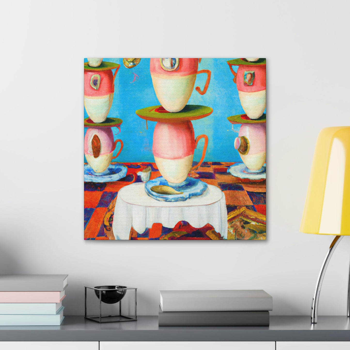 "Tea Cups in Dreamland" - Canvas