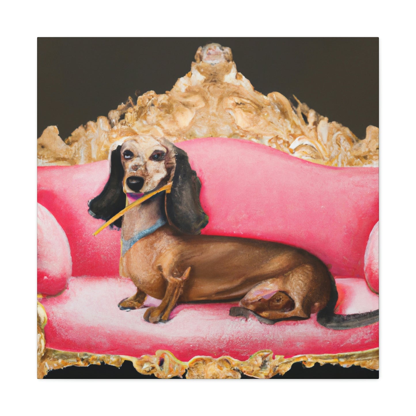 Dachshunds at Play - Canvas