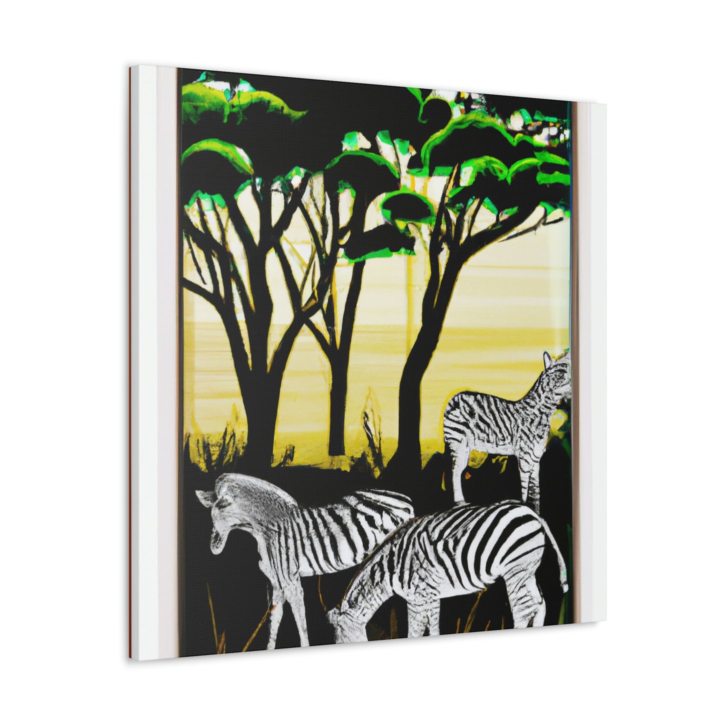 "Zebra's Midnight Jubilee" - Canvas