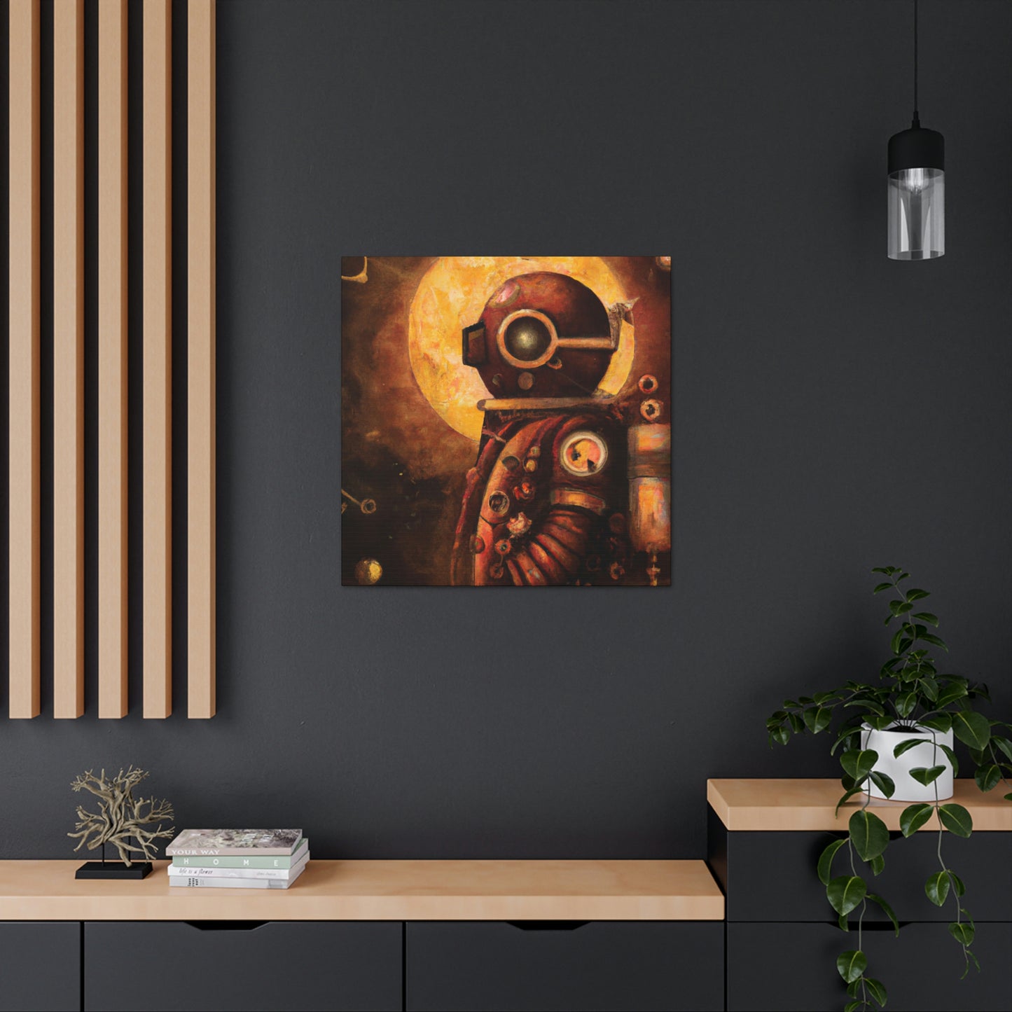 "Steampunk In a Spacesuit" - Canvas