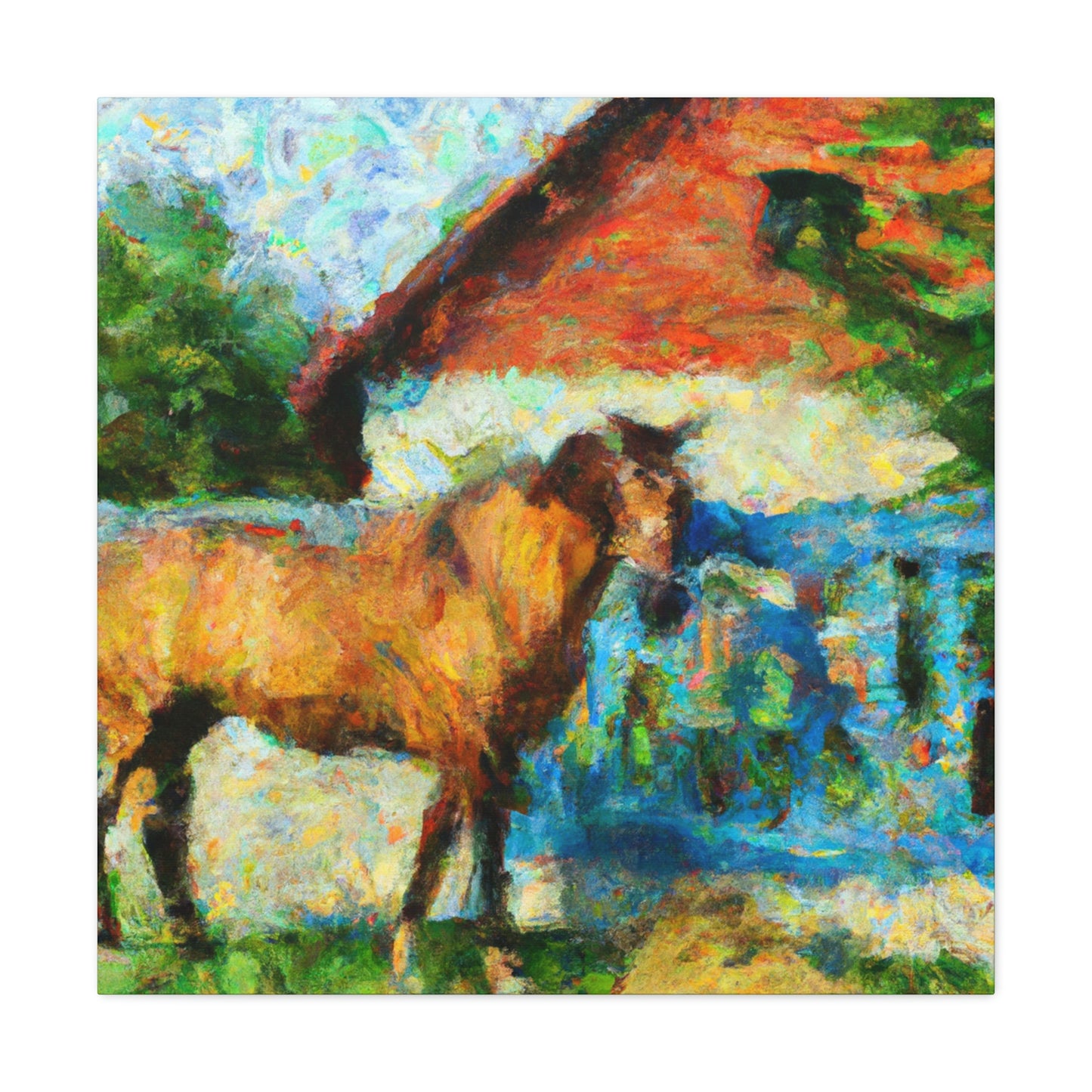 "Horse in Motion Impression" - Canvas