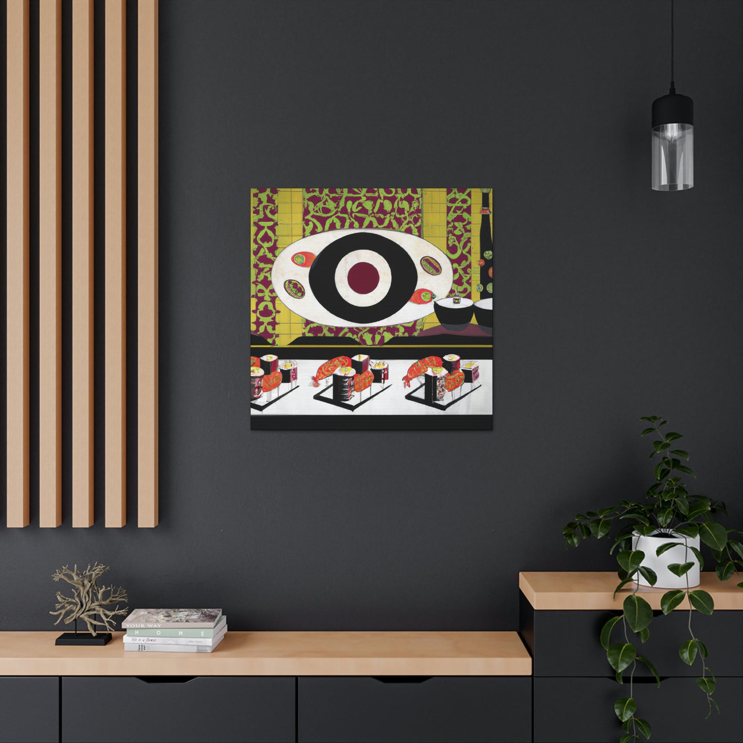 "Sushi Art Deco Dance" - Canvas