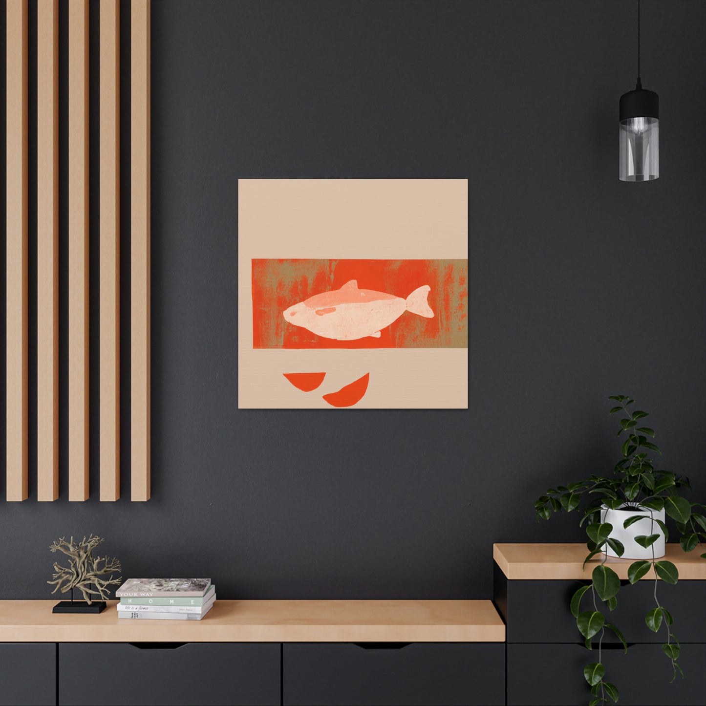 "Salmon in Simplicity" - Canvas