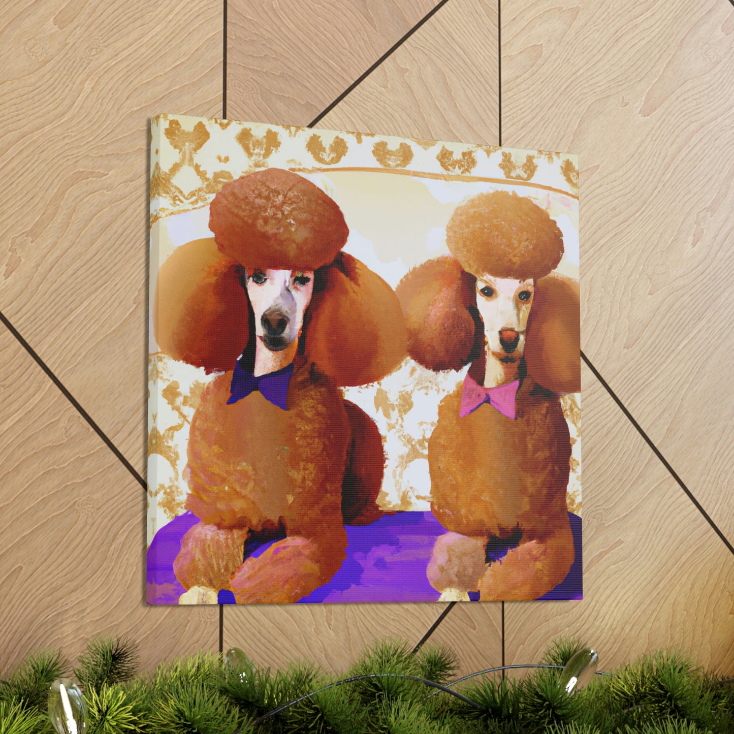 "Poodle in Art Deco" - Canvas