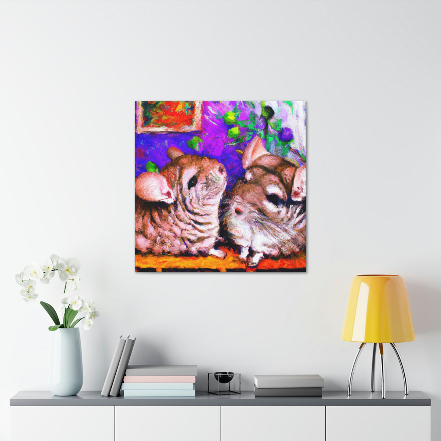 Chinchillas in Impressionism - Canvas