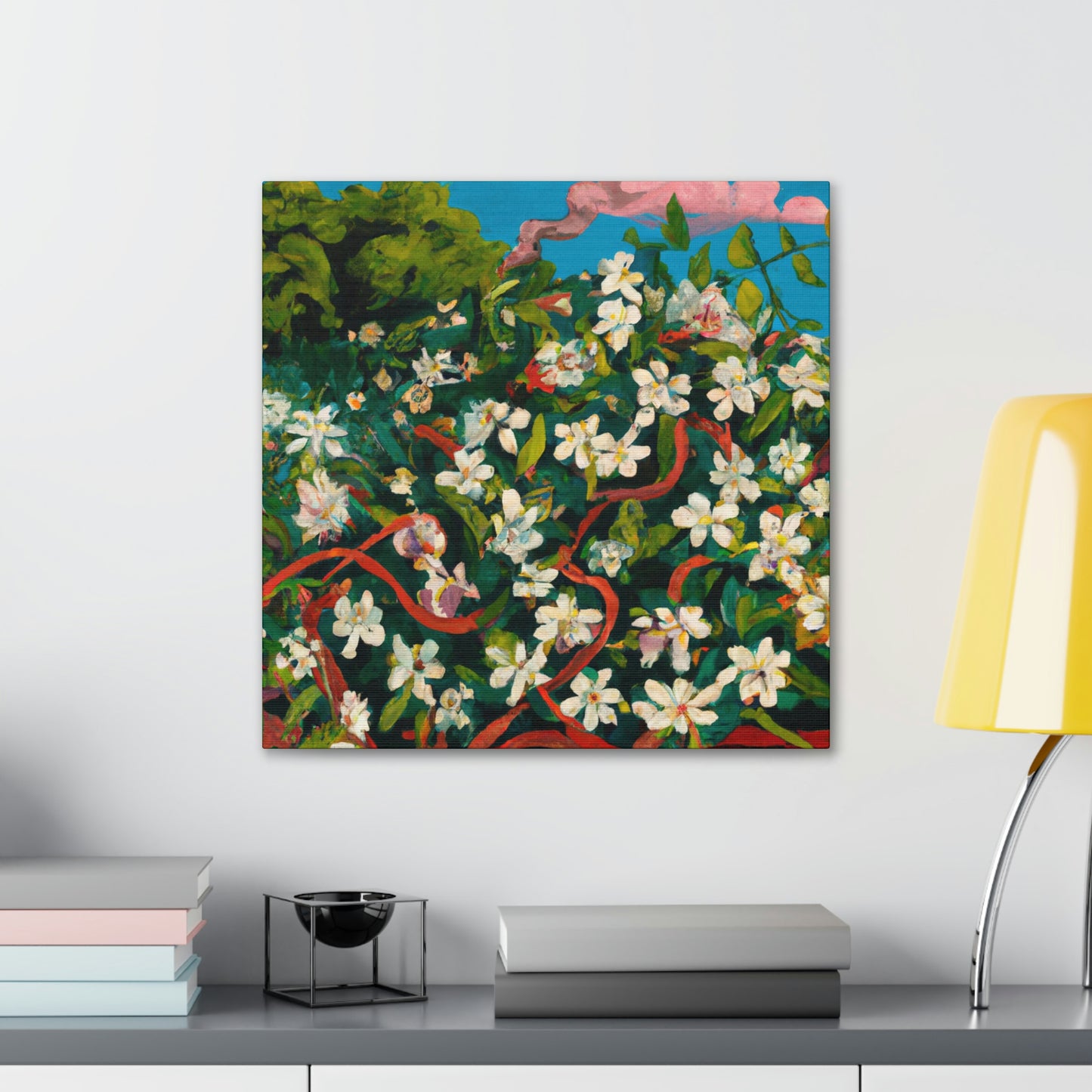 Jasmine's Expressionistic Bloom - Canvas