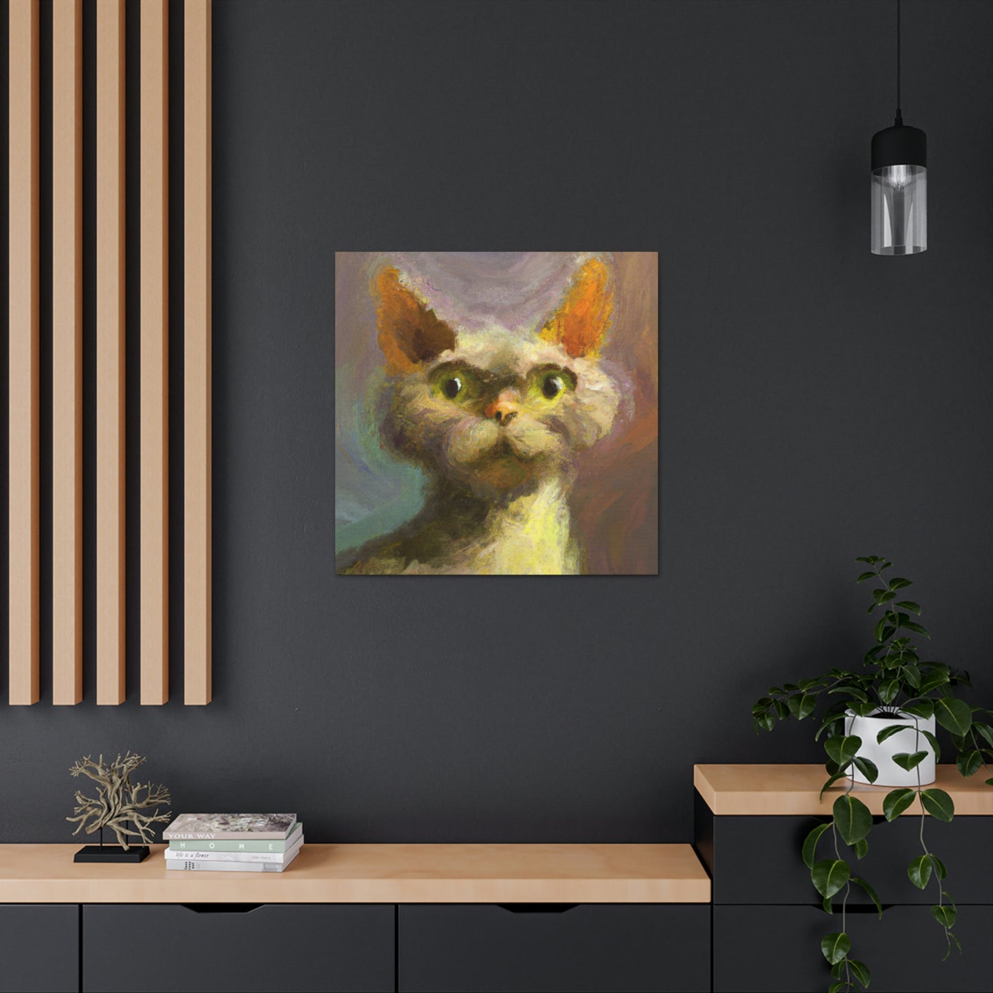 "Devon Rex Majesty" - Canvas