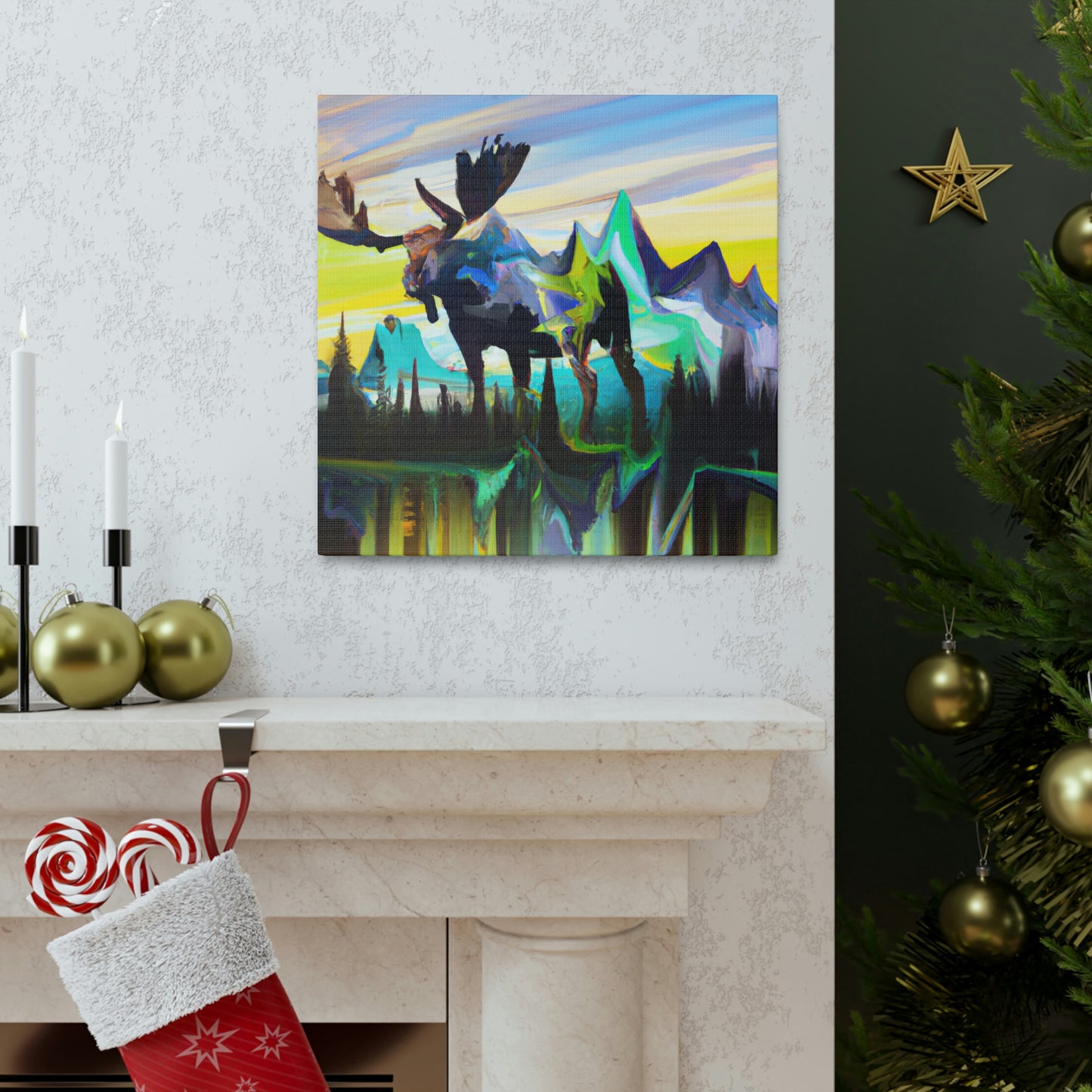 Moose in Art Deco - Canvas