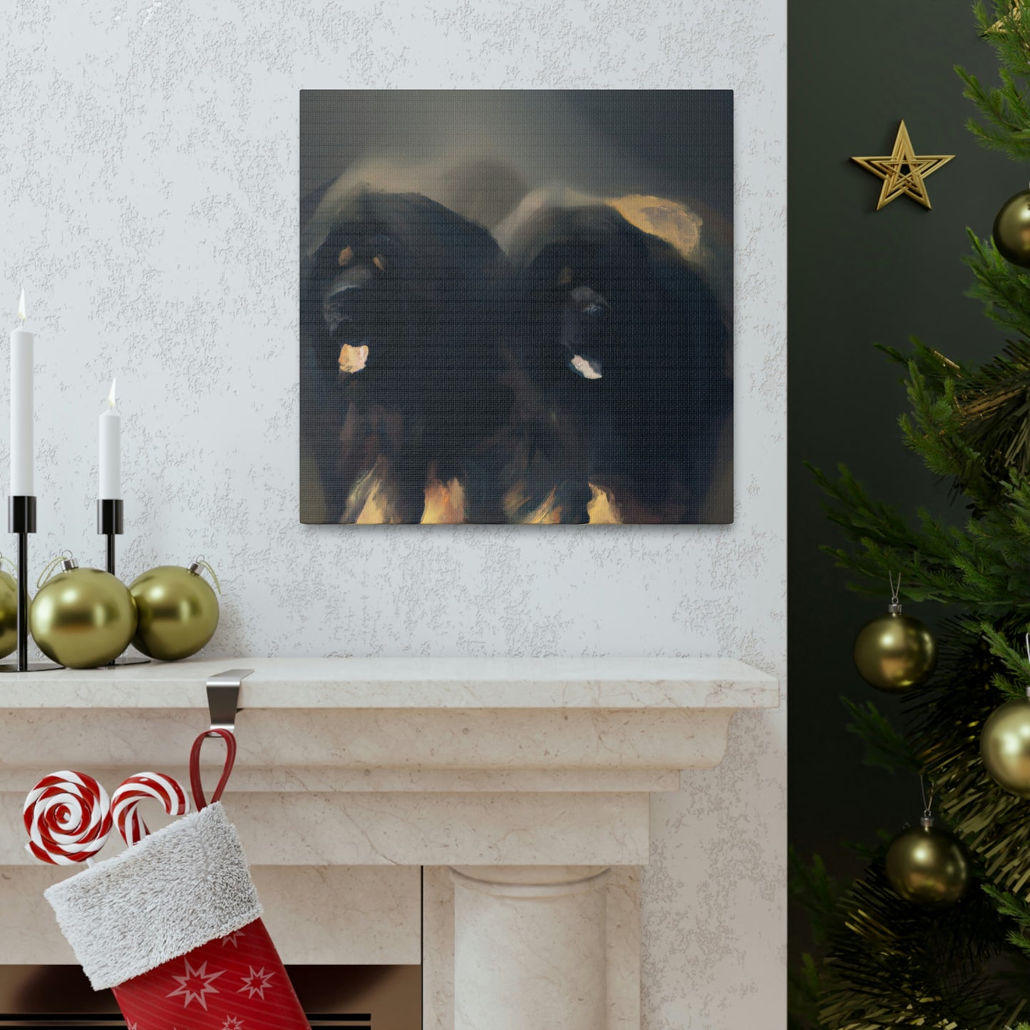 "Tibetan Mastiff Minimalism" - Canvas