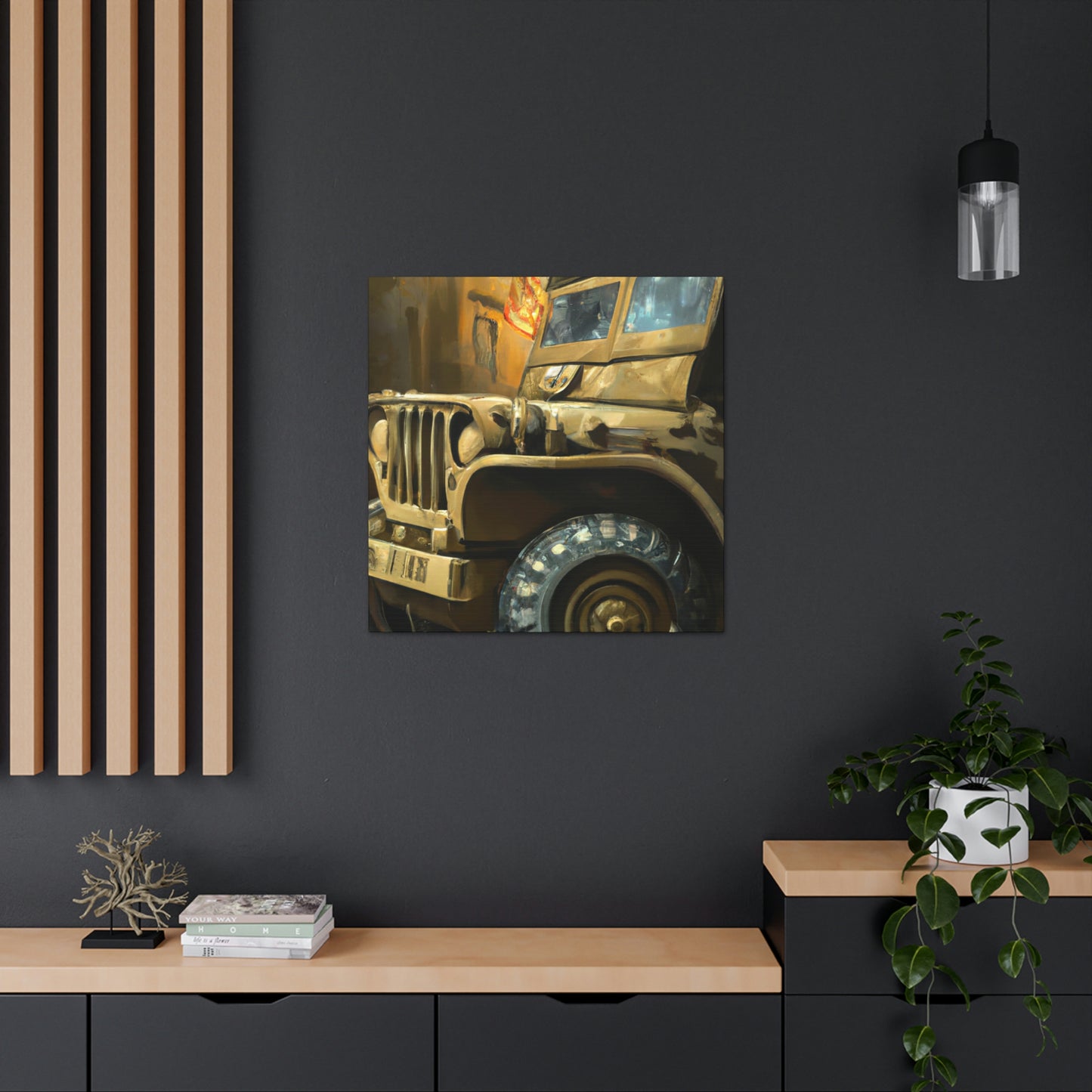 "Jeep in Morning Light" - Canvas