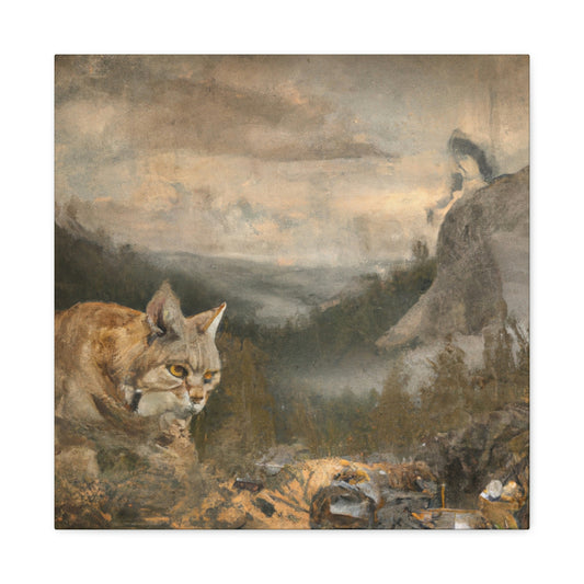 "Bobcat in Steampunk Gear" - Canvas