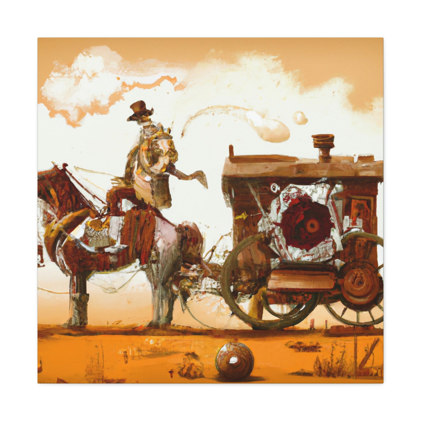 "Stagecoach Steam Adrift" - Canvas