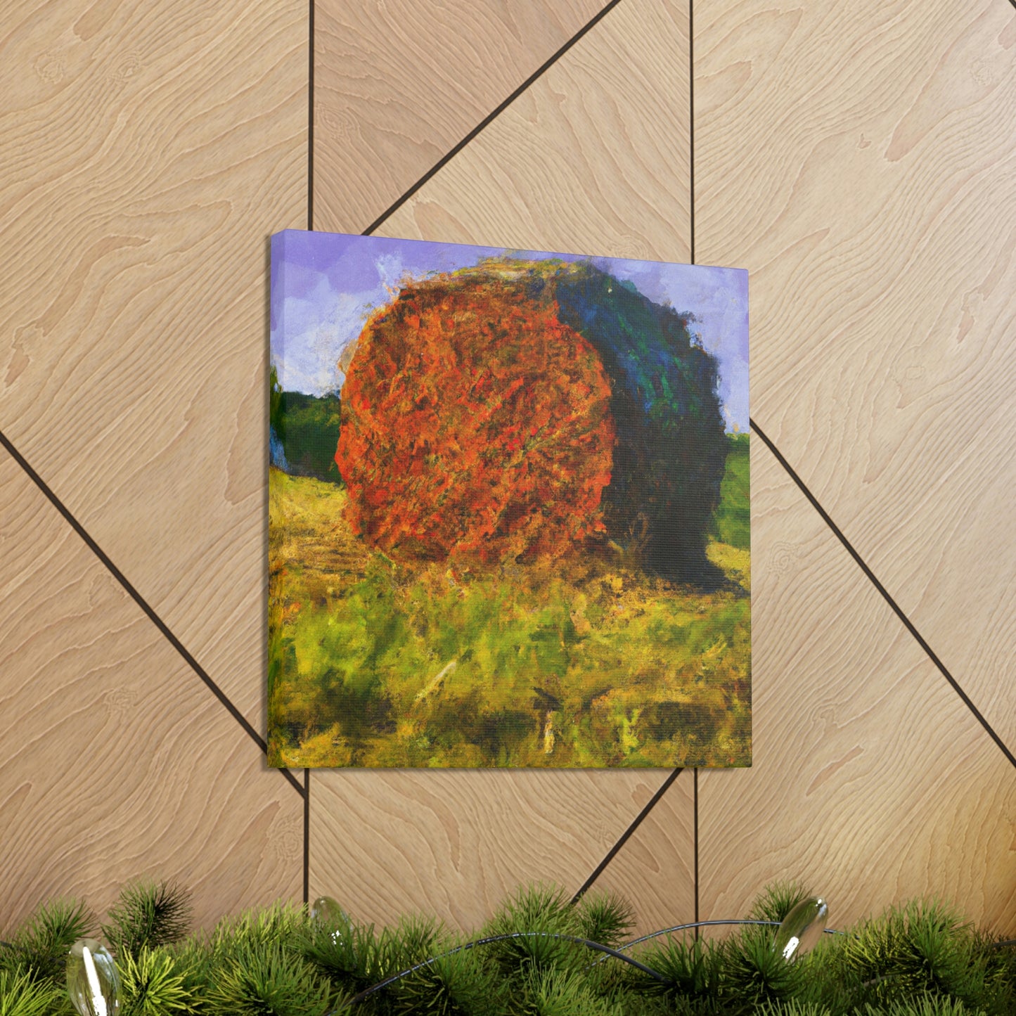 "Hay Bales in Bloom" - Canvas