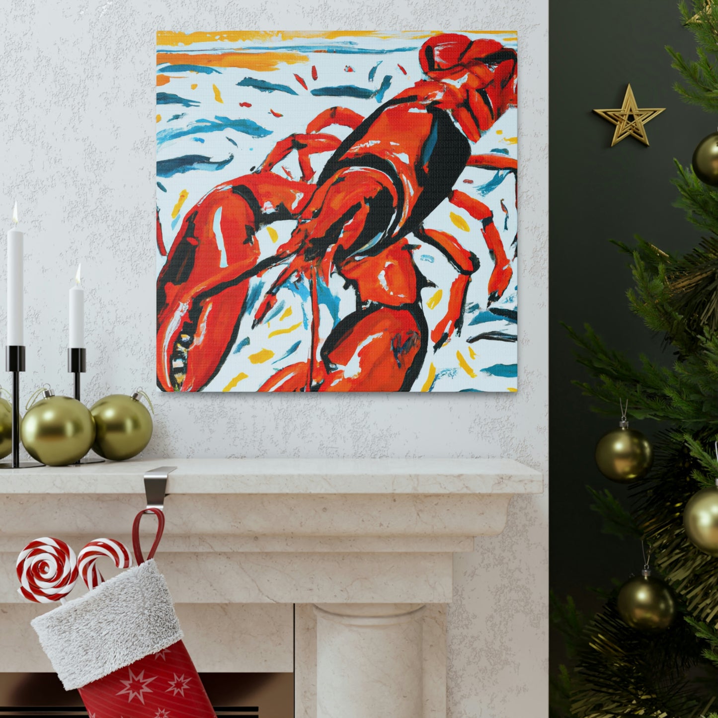 Lobster in Expressionism - Canvas