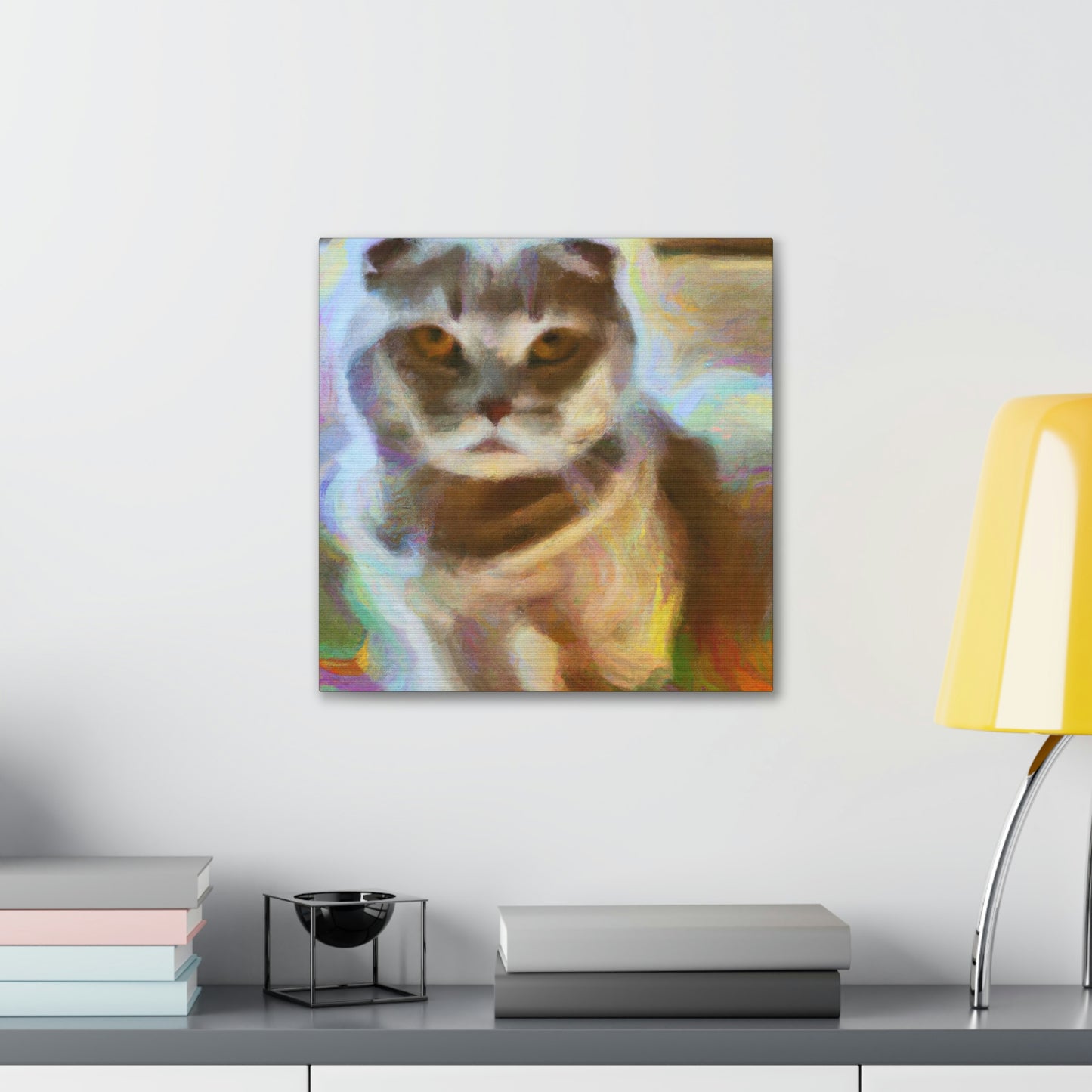 "Cat in Fauvist Hues" - Canvas