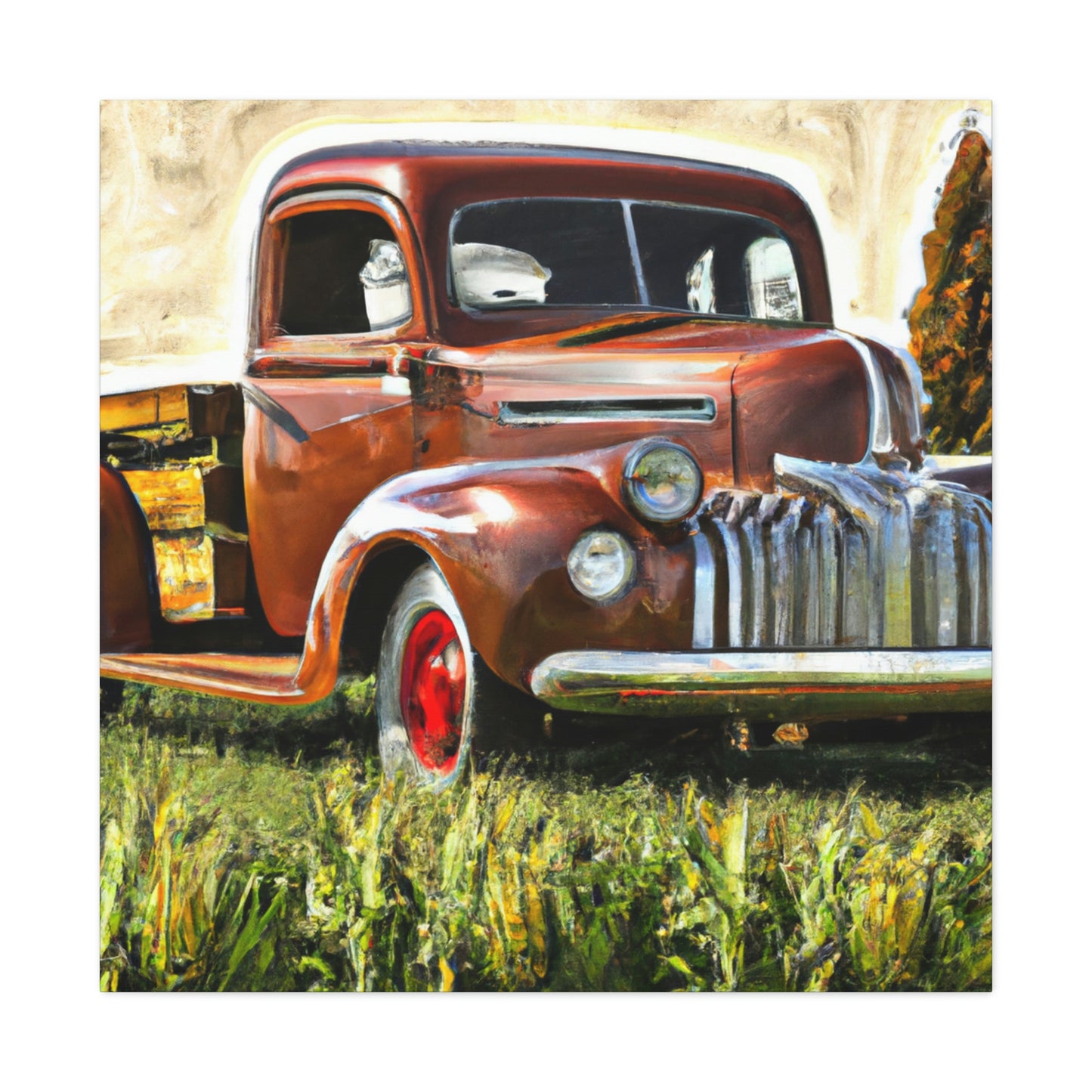 "Aged Pickup Truckard". - Canvas