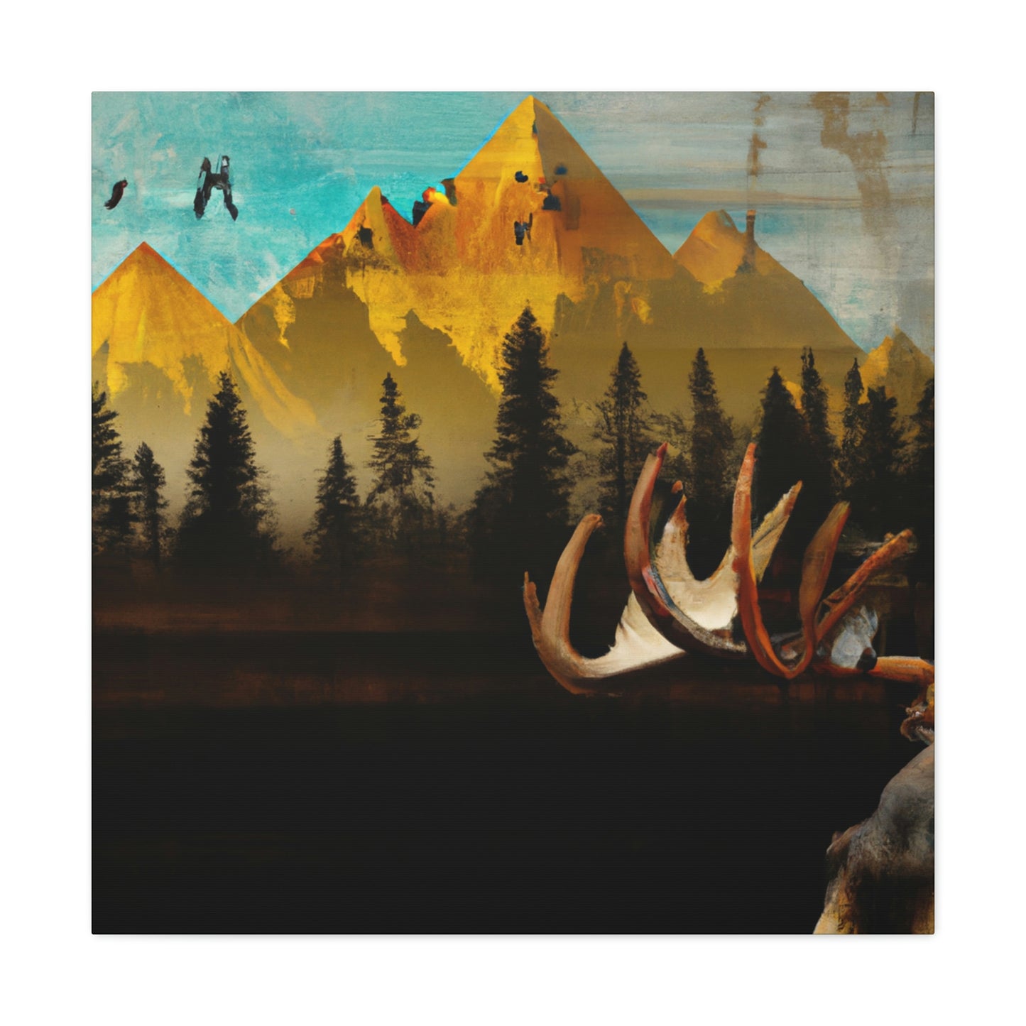 Moose of Steampunk Age - Canvas