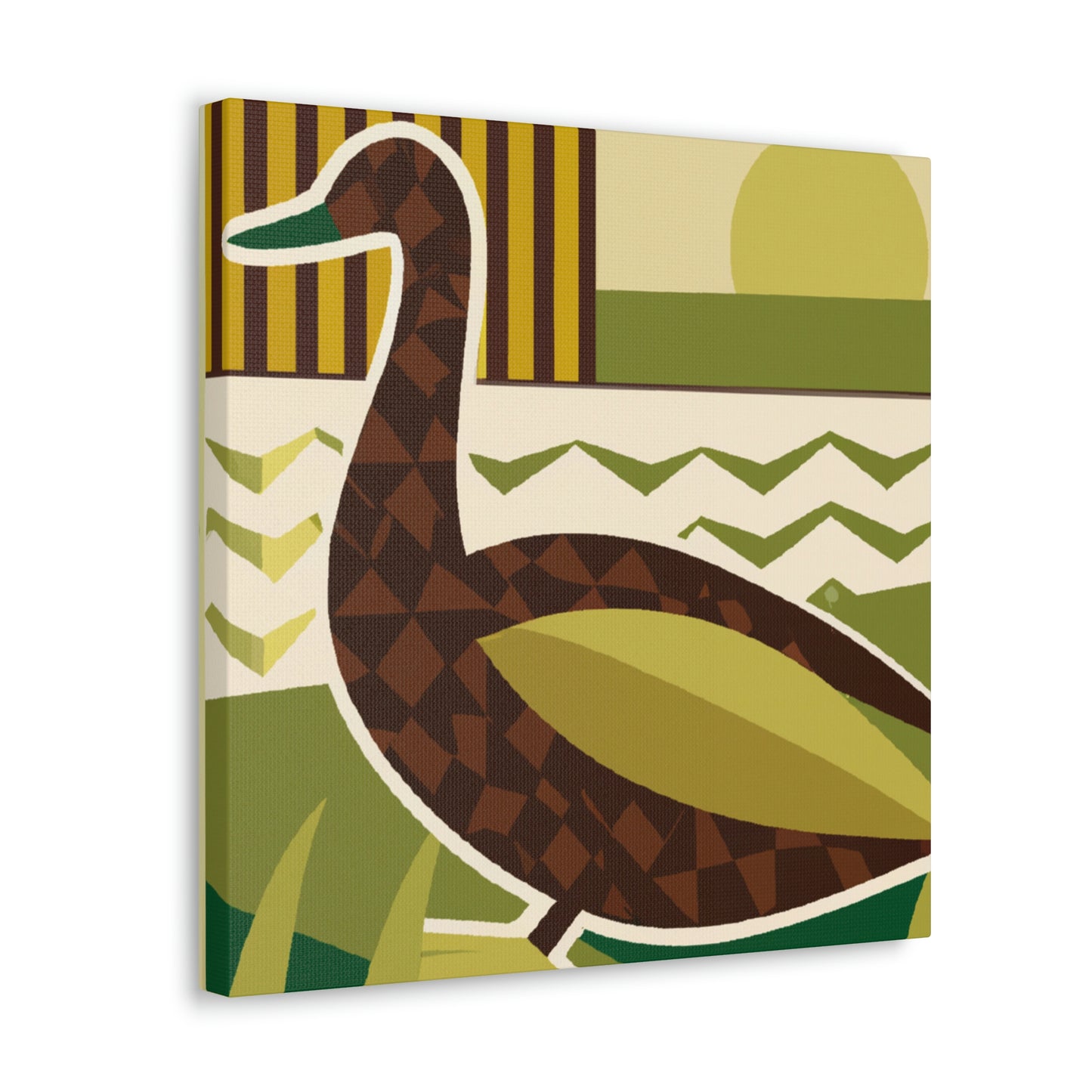 "A Quacking Art Deco" - Canvas