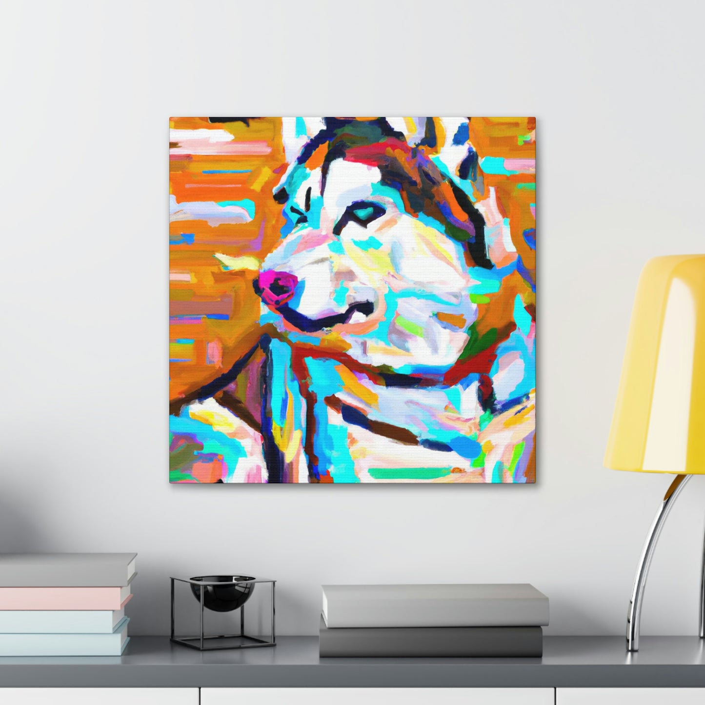 "Husky in Fauvist Colors" - Canvas