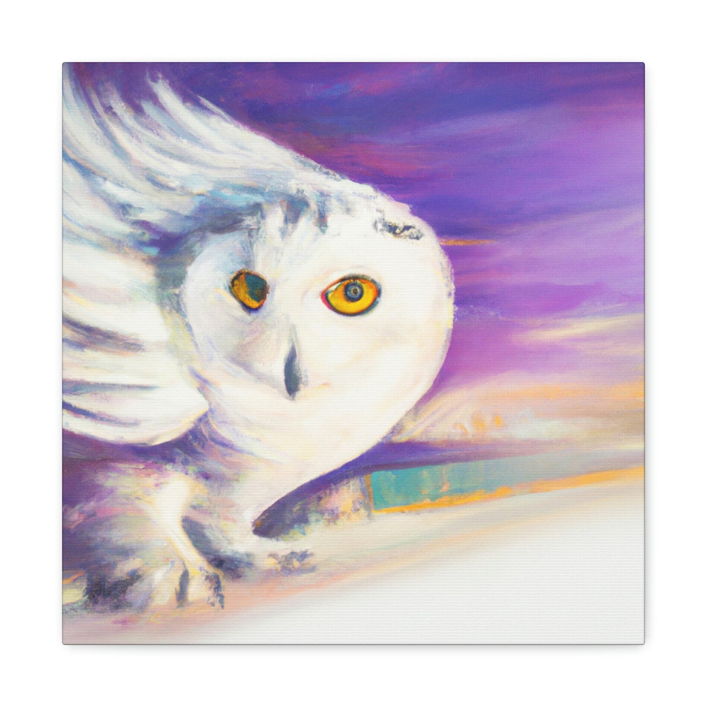 "Snowy Owl in Moonlight" - Canvas