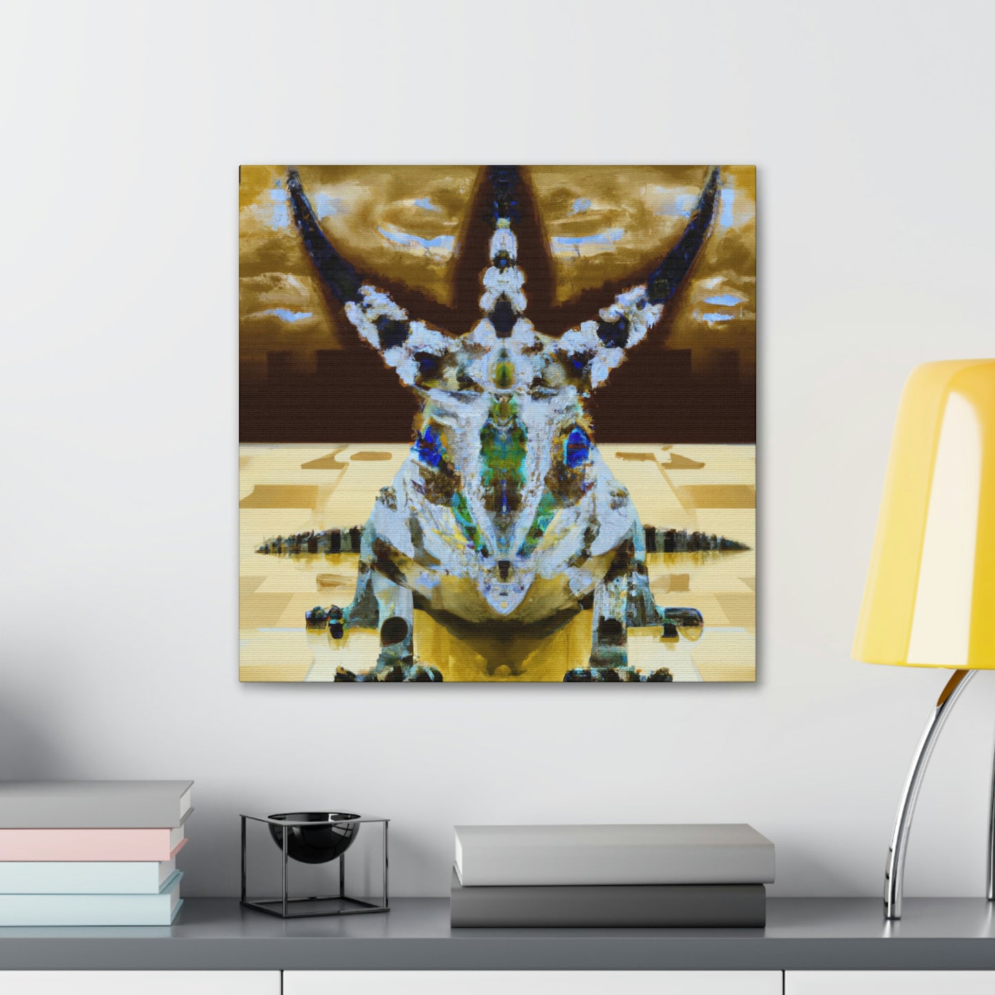 "Horned Lizard Dance Party" - Canvas