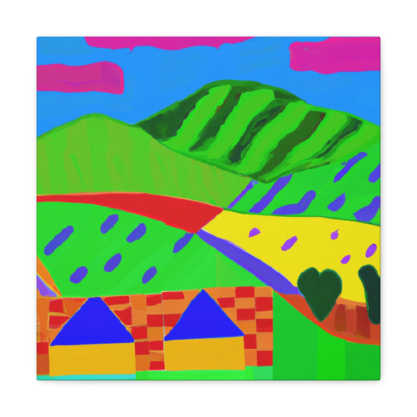 Countryside Fauvist Blaze - Canvas