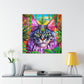 "Cat in Art Deco" - Canvas