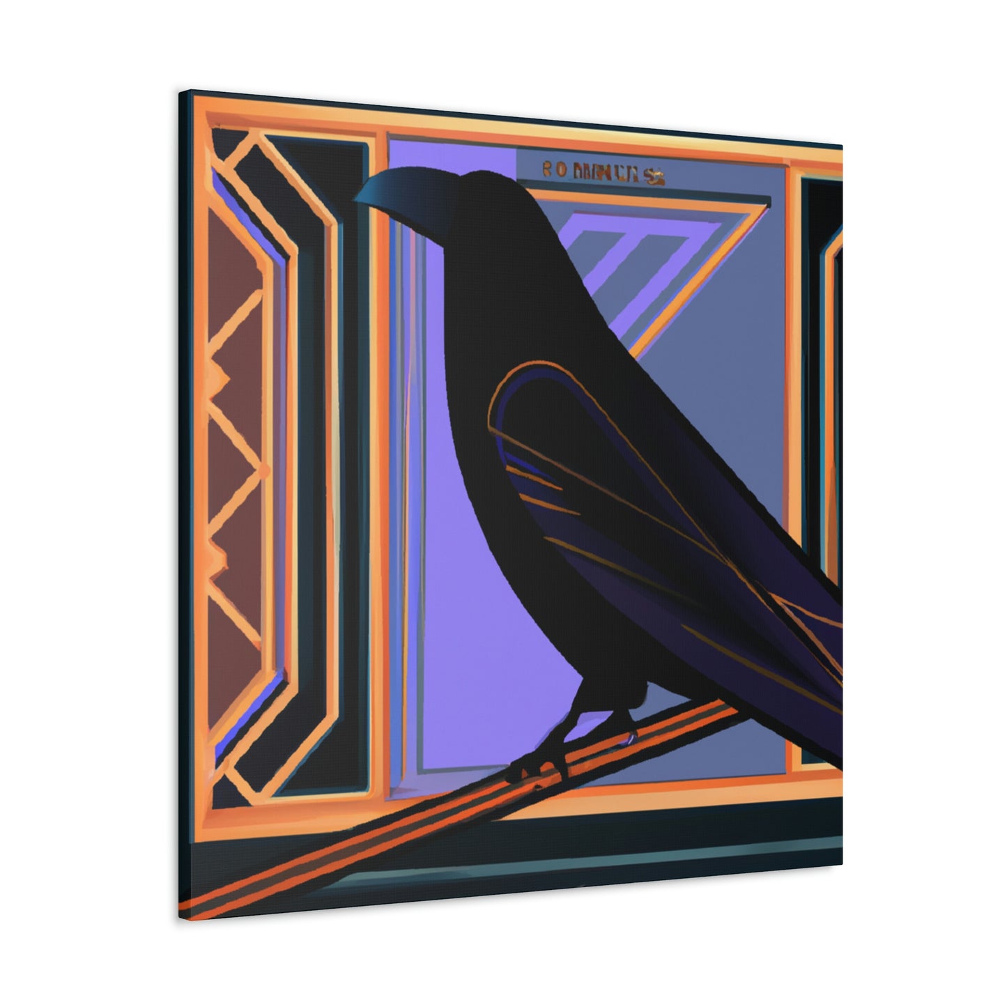 "Crow Over Art Deco." - Canvas