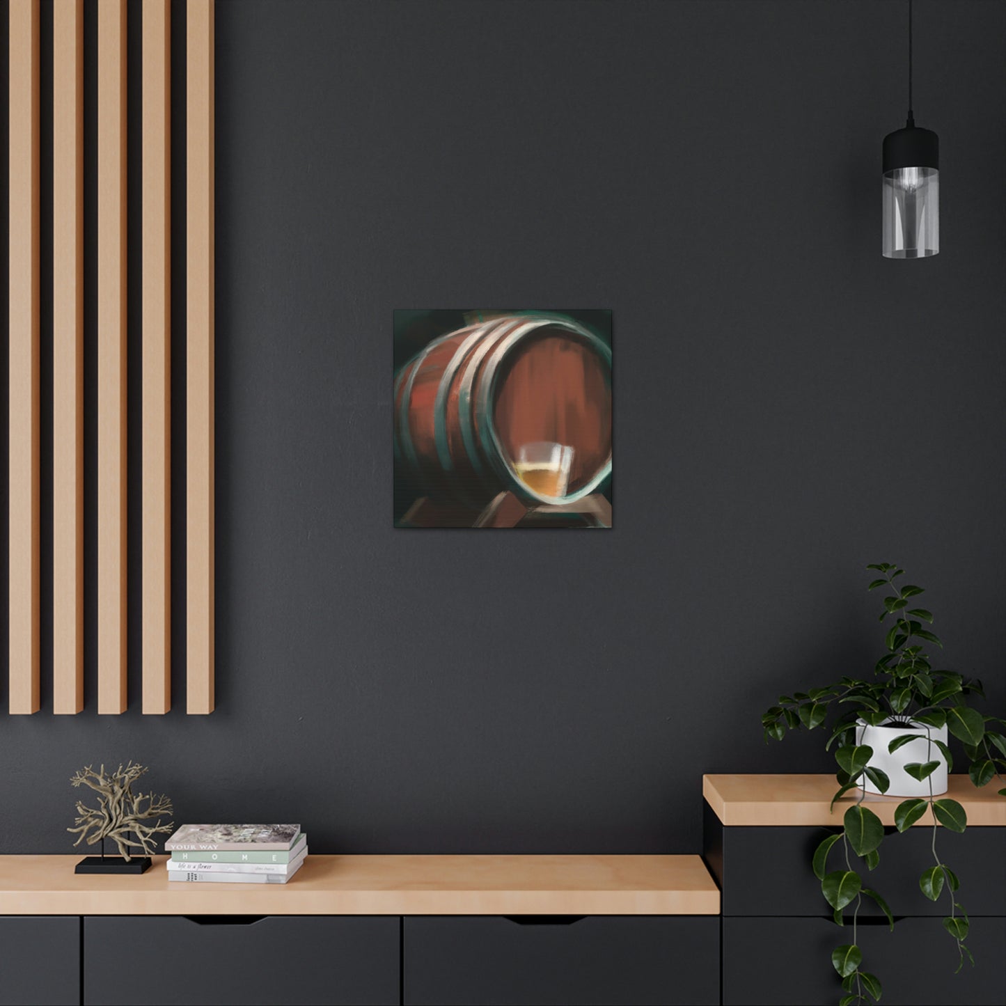 Whiskey in Oak Barrel - Canvas