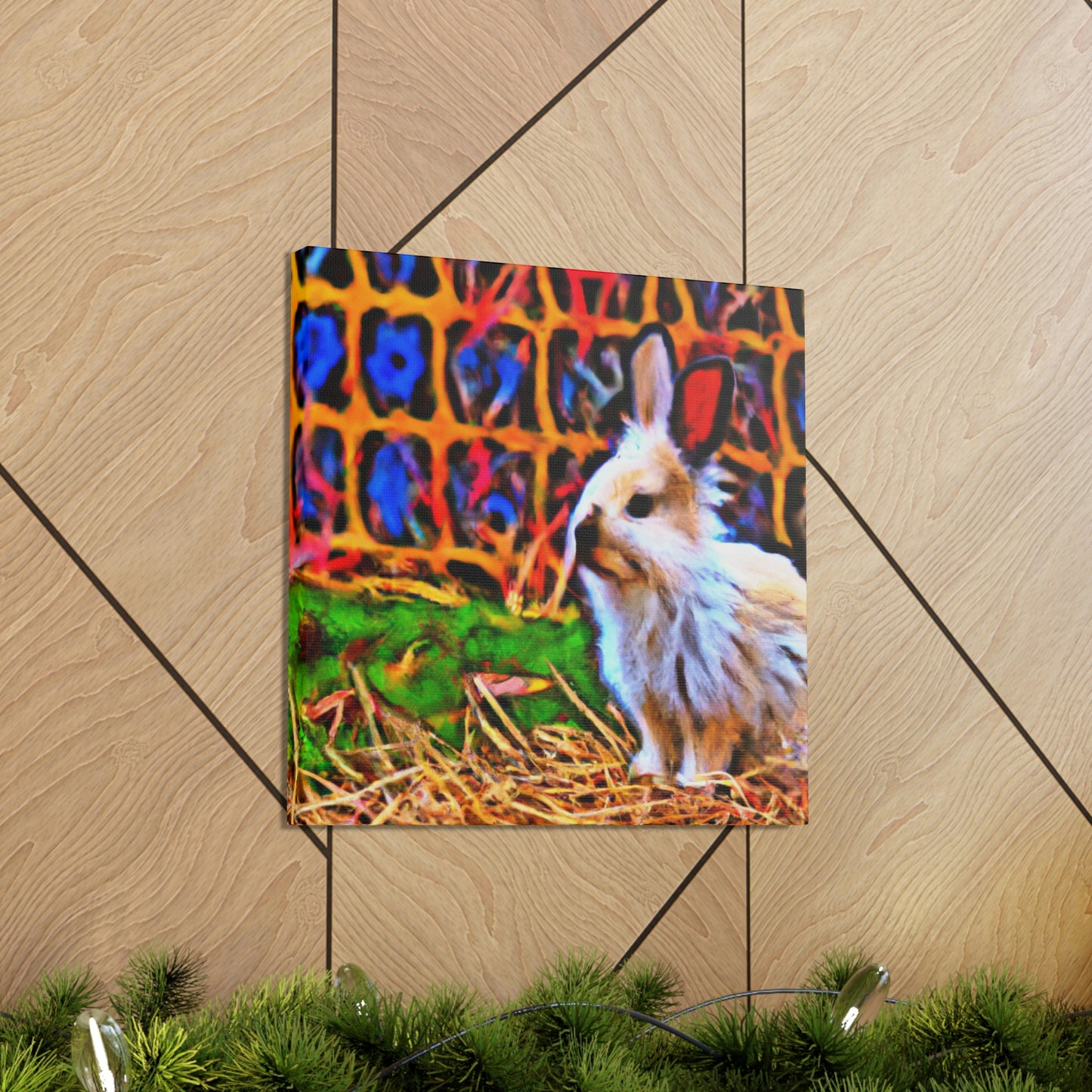 Rabbit in Digital Dreams - Canvas