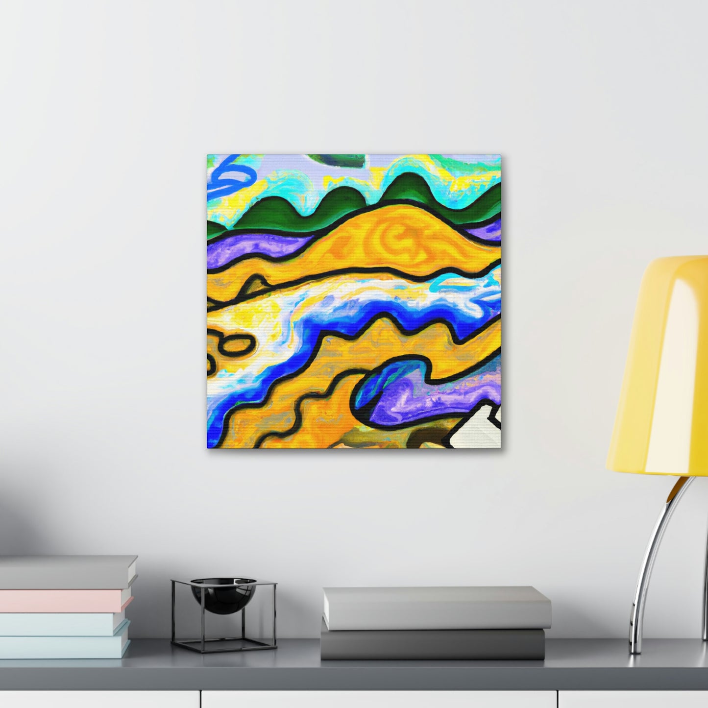 River at Twilight. - Canvas