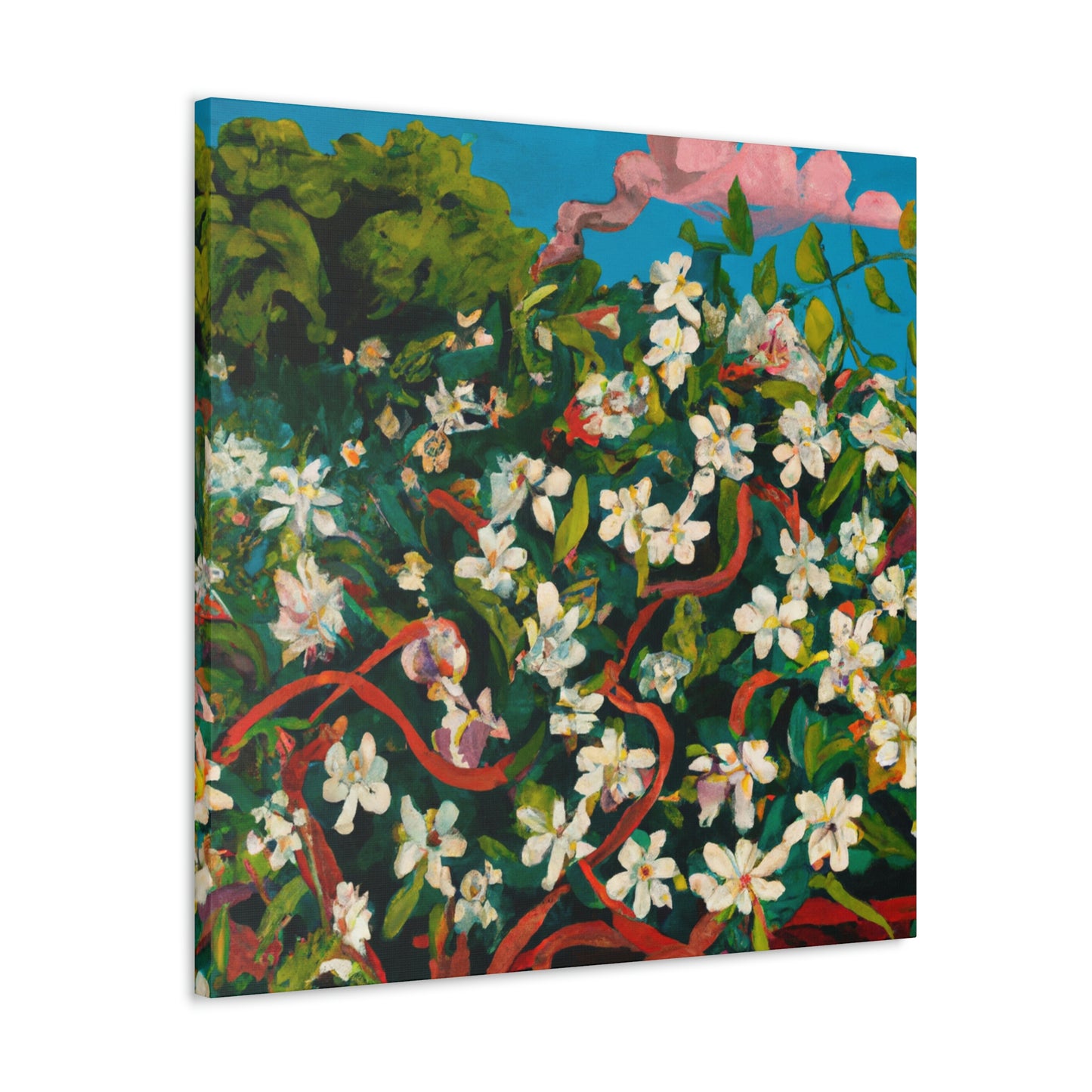 Jasmine's Expressionistic Bloom - Canvas