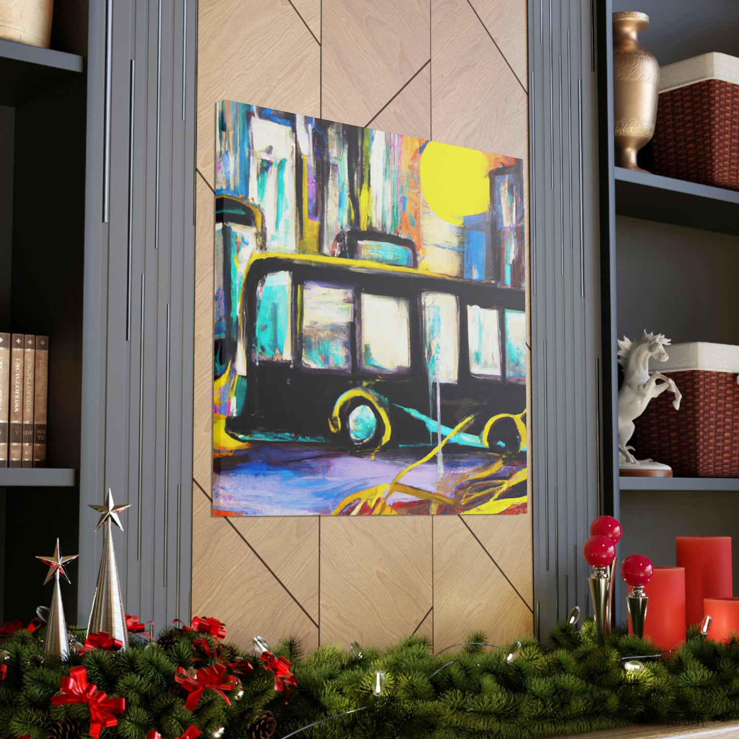 Bus in the City - Canvas