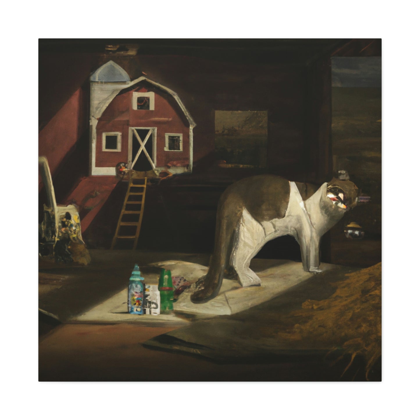 Barn Cat's Dreamscape - Canvas