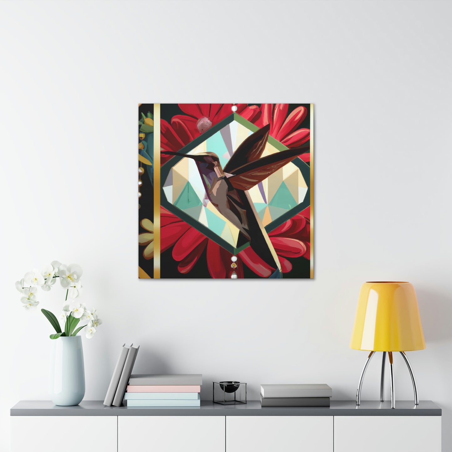 "Ruby-Throated In Flight" - Canvas