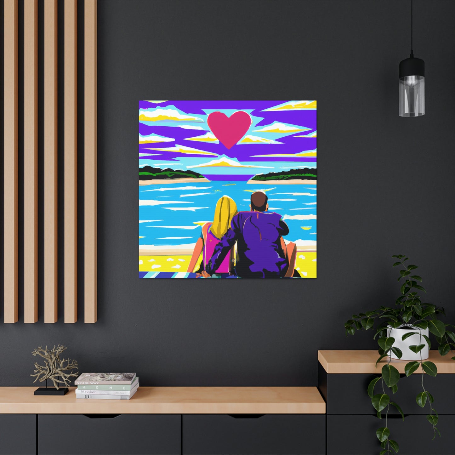 "Love at the Beach" - Canvas