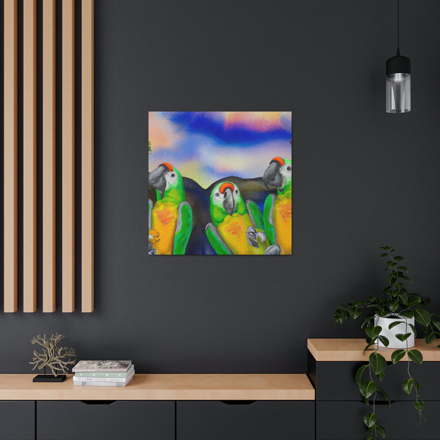 Parrots of Paradise Surreal - Canvas