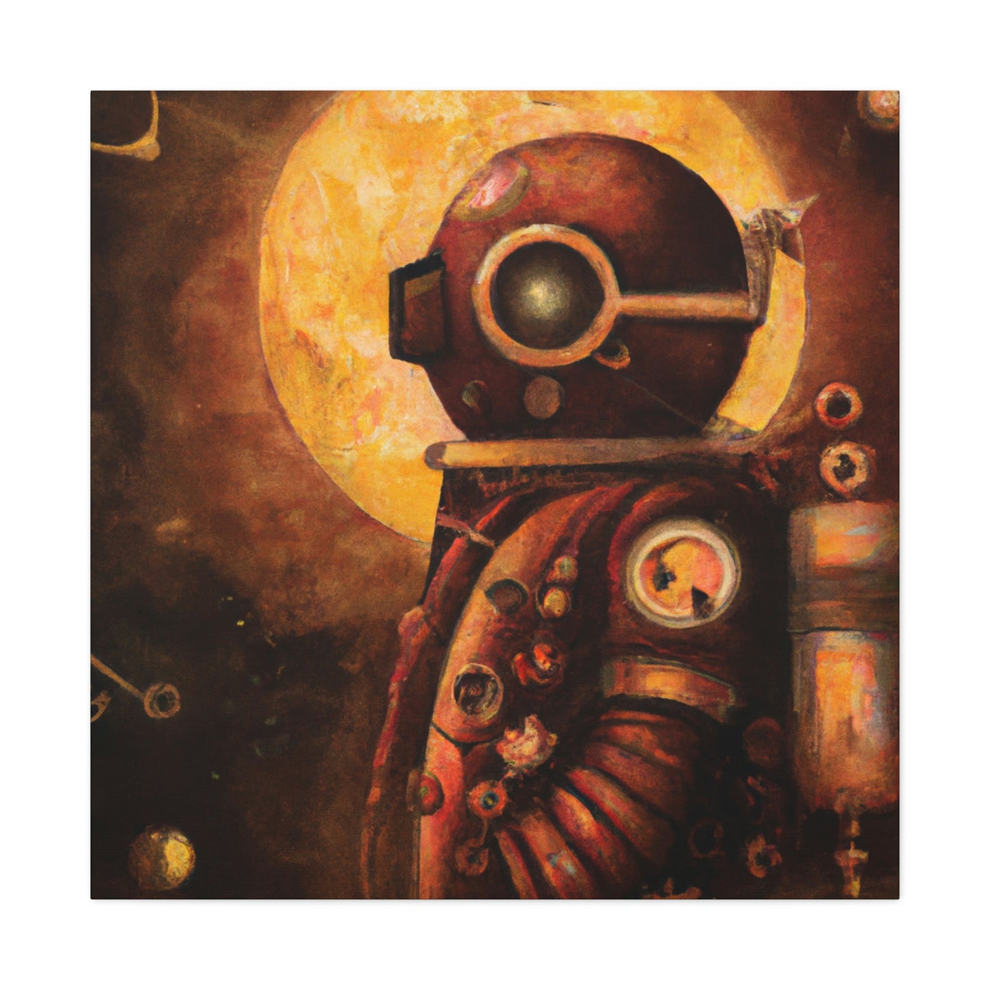 "Steampunk In a Spacesuit" - Canvas