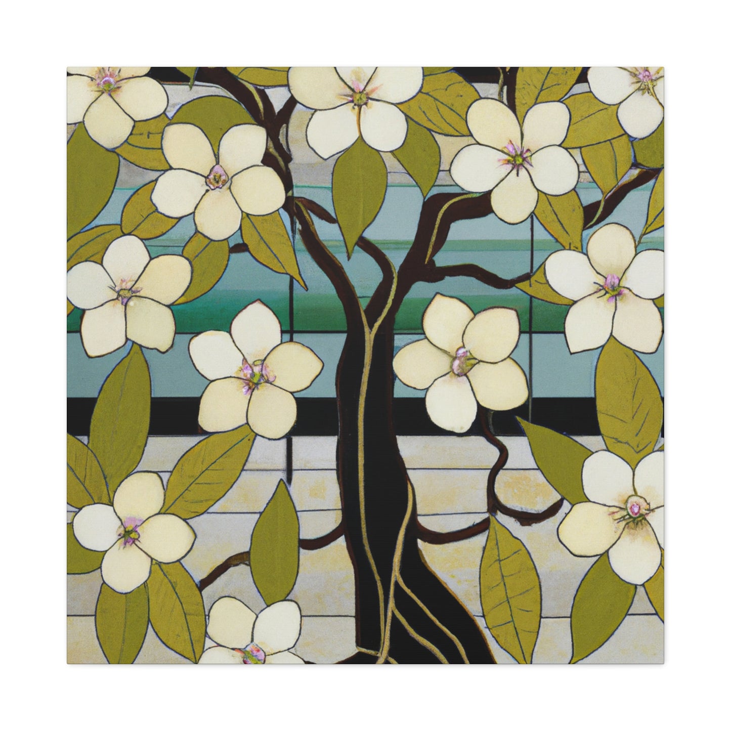 "Elegant Dogwood Bloom" - Canvas