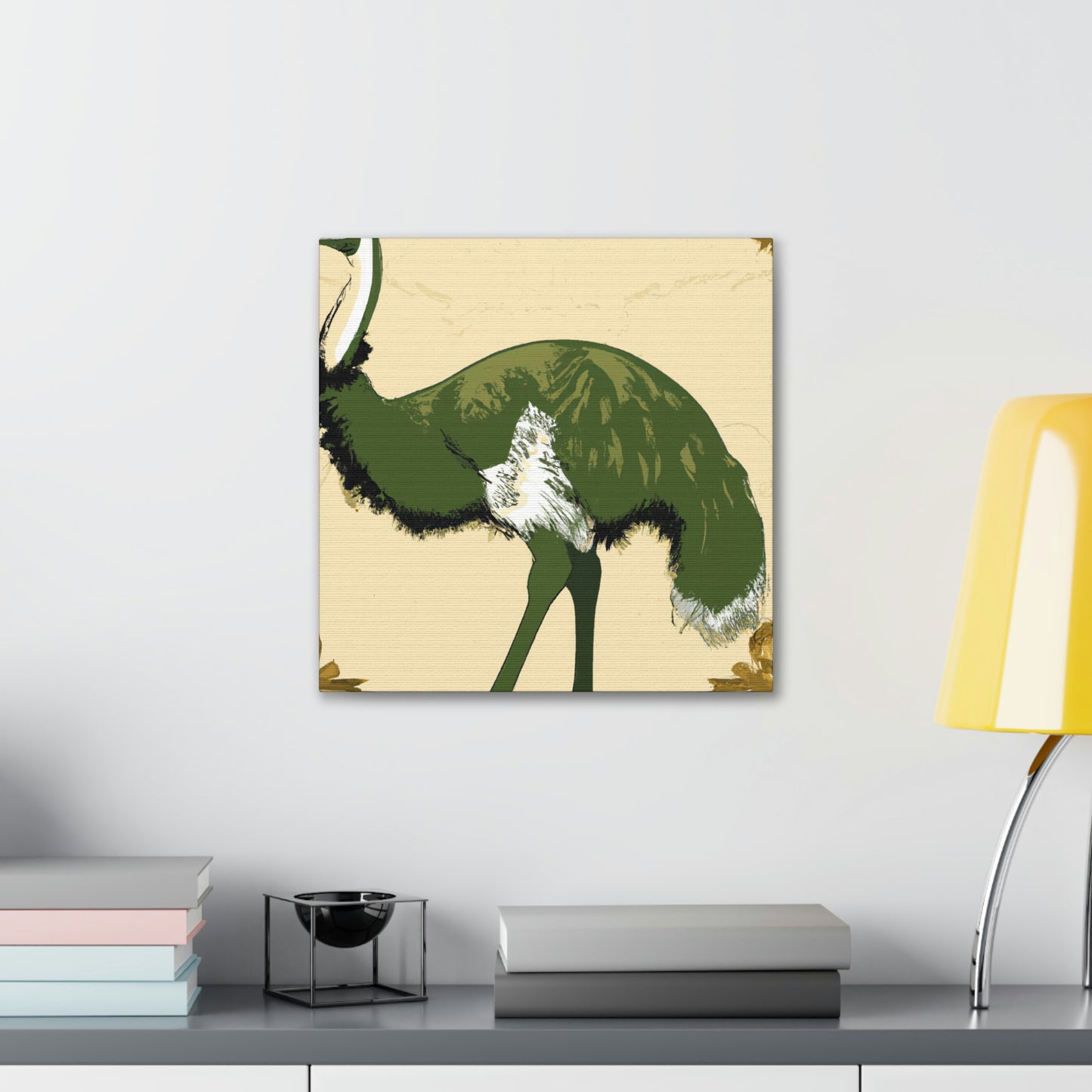 "Emu's Glittering Plumage" - Canvas