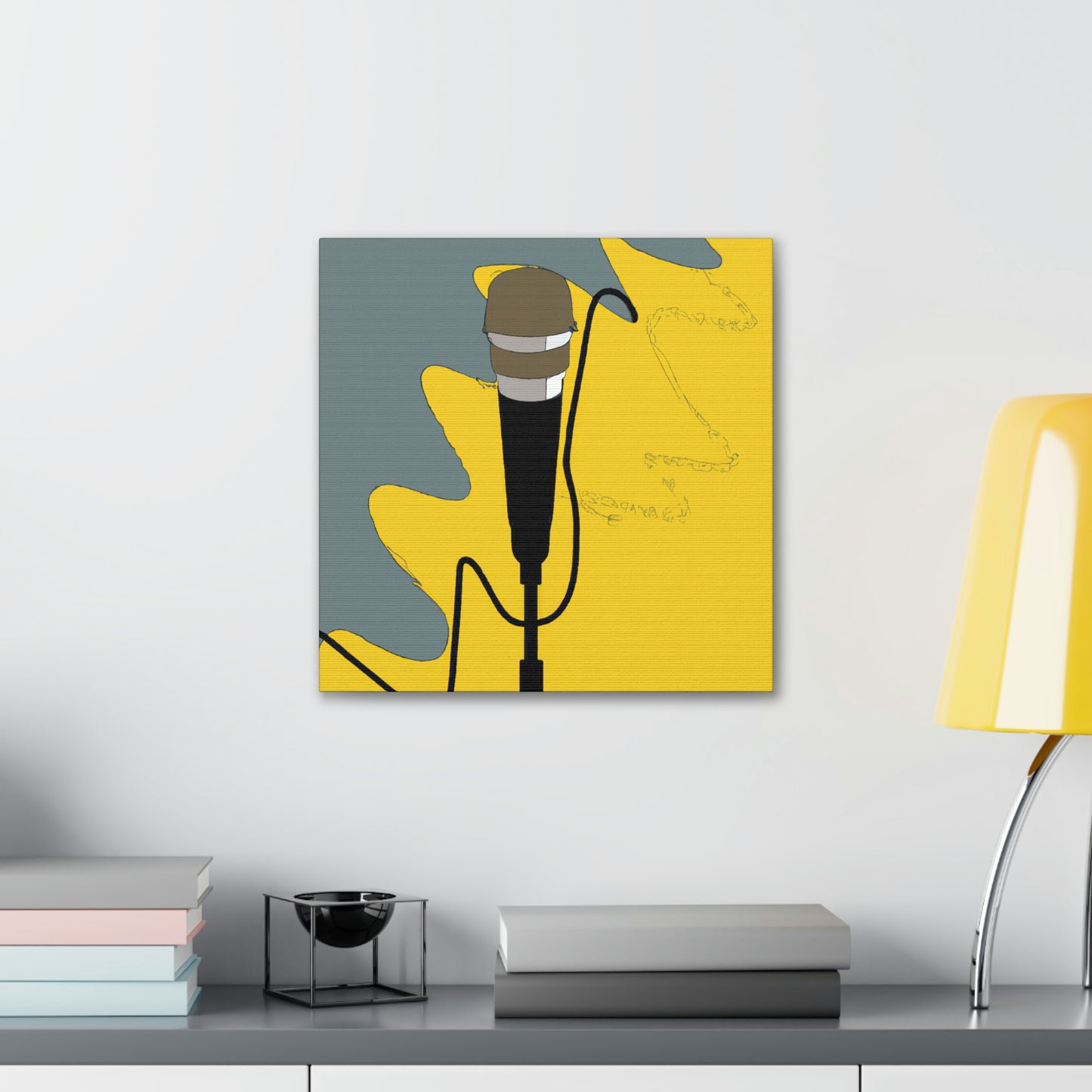 "Microphone Minimalism". - Canvas