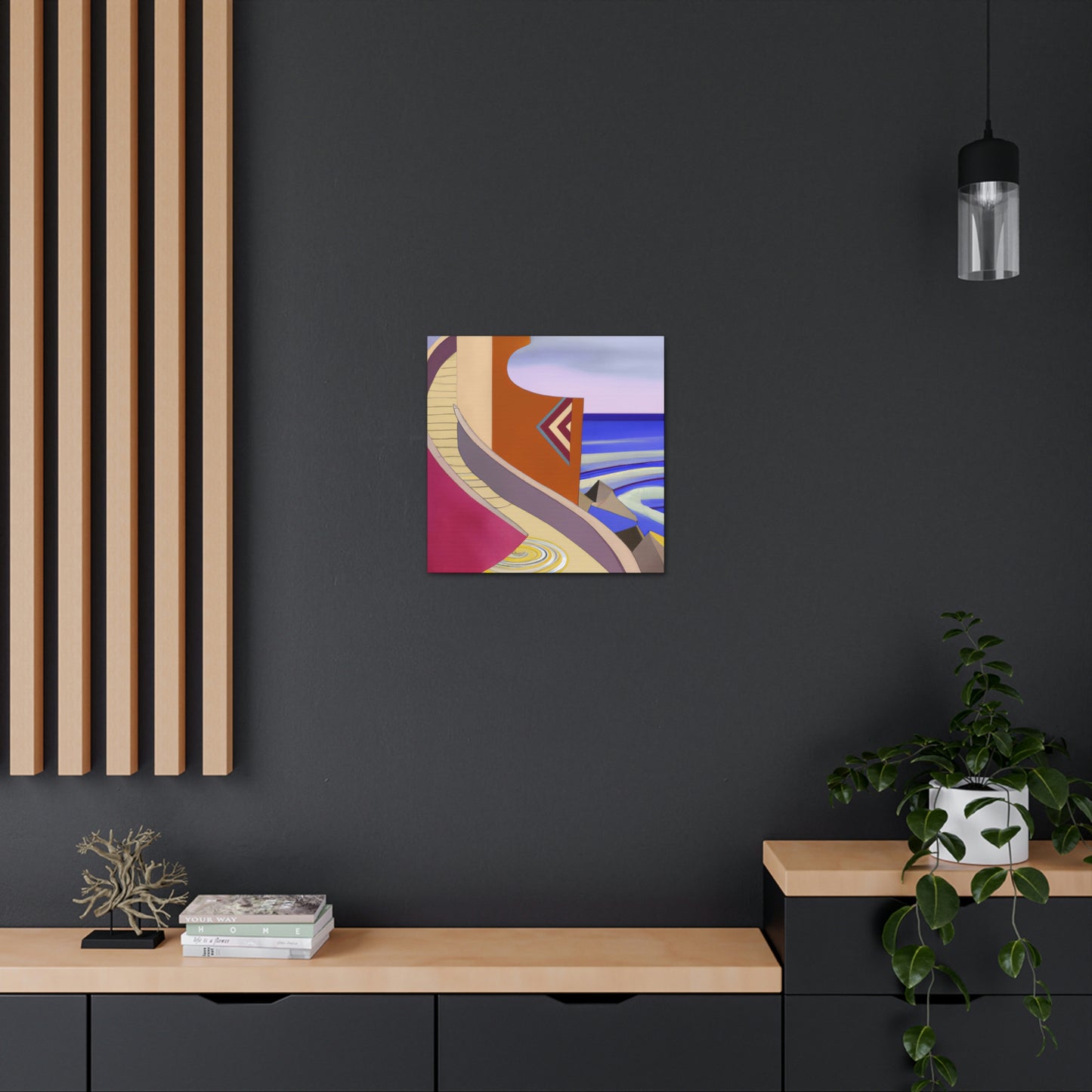 "Glistening Seawall Dream" - Canvas